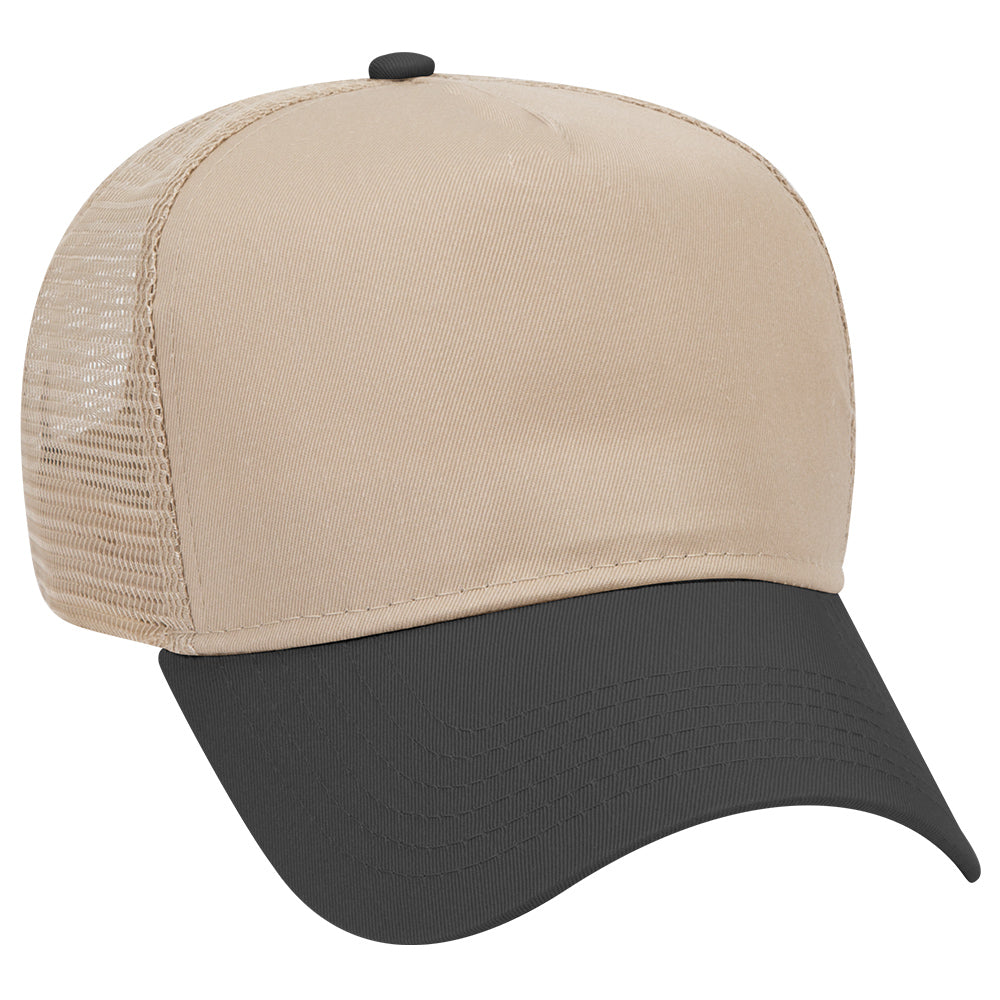 32-285 OTTO CAP 5 Panel Mid Profile Mesh Back Trucker Hat