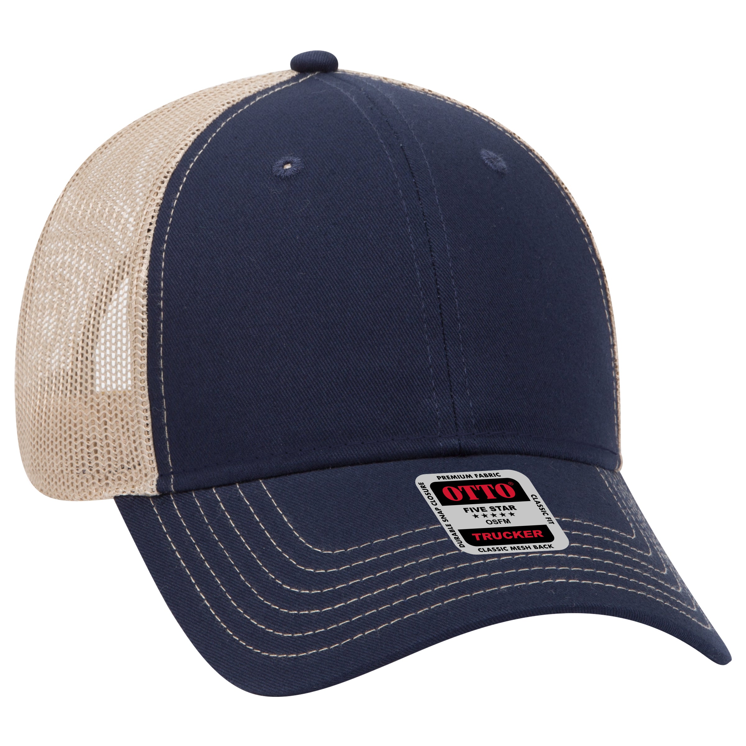 83-1239 OTTO CAP 6 Panel Low Profile Mesh Back Trucker Hat