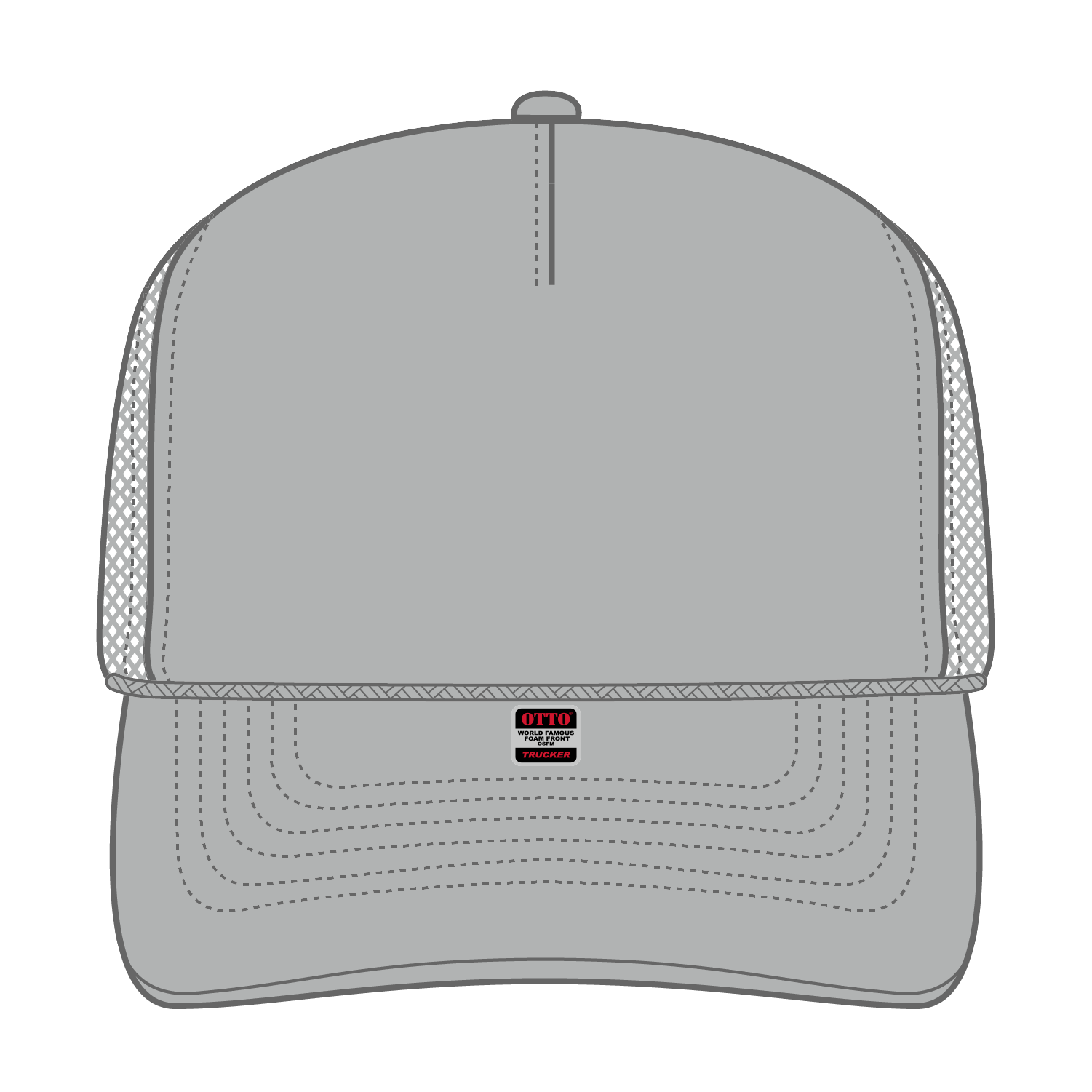 32-467 OTTO CAP 5 Panel Mid Profile Mesh Back Trucker Hat