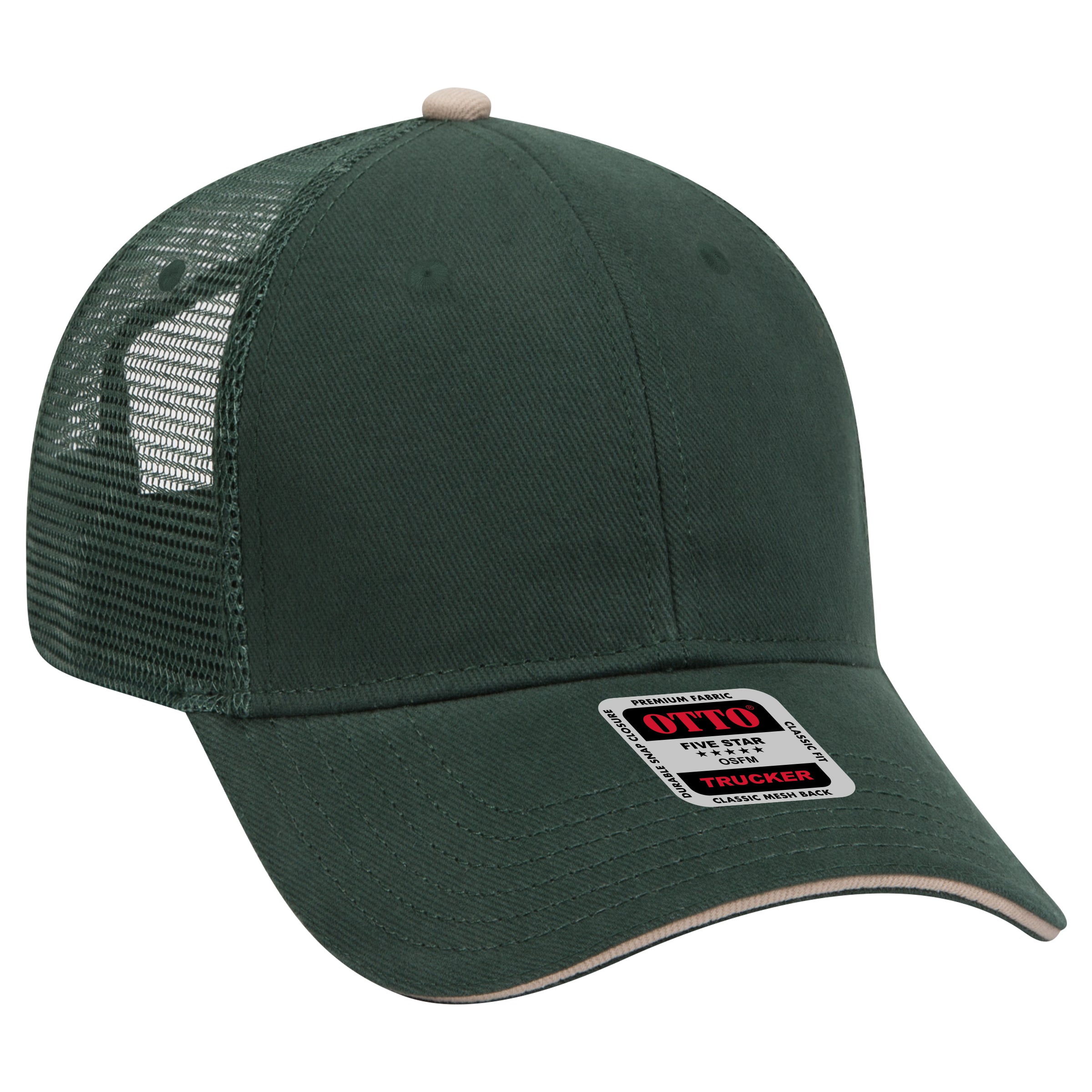 84-482 OTTO CAP 6 Panel Low Profile Mesh Back Trucker Hat