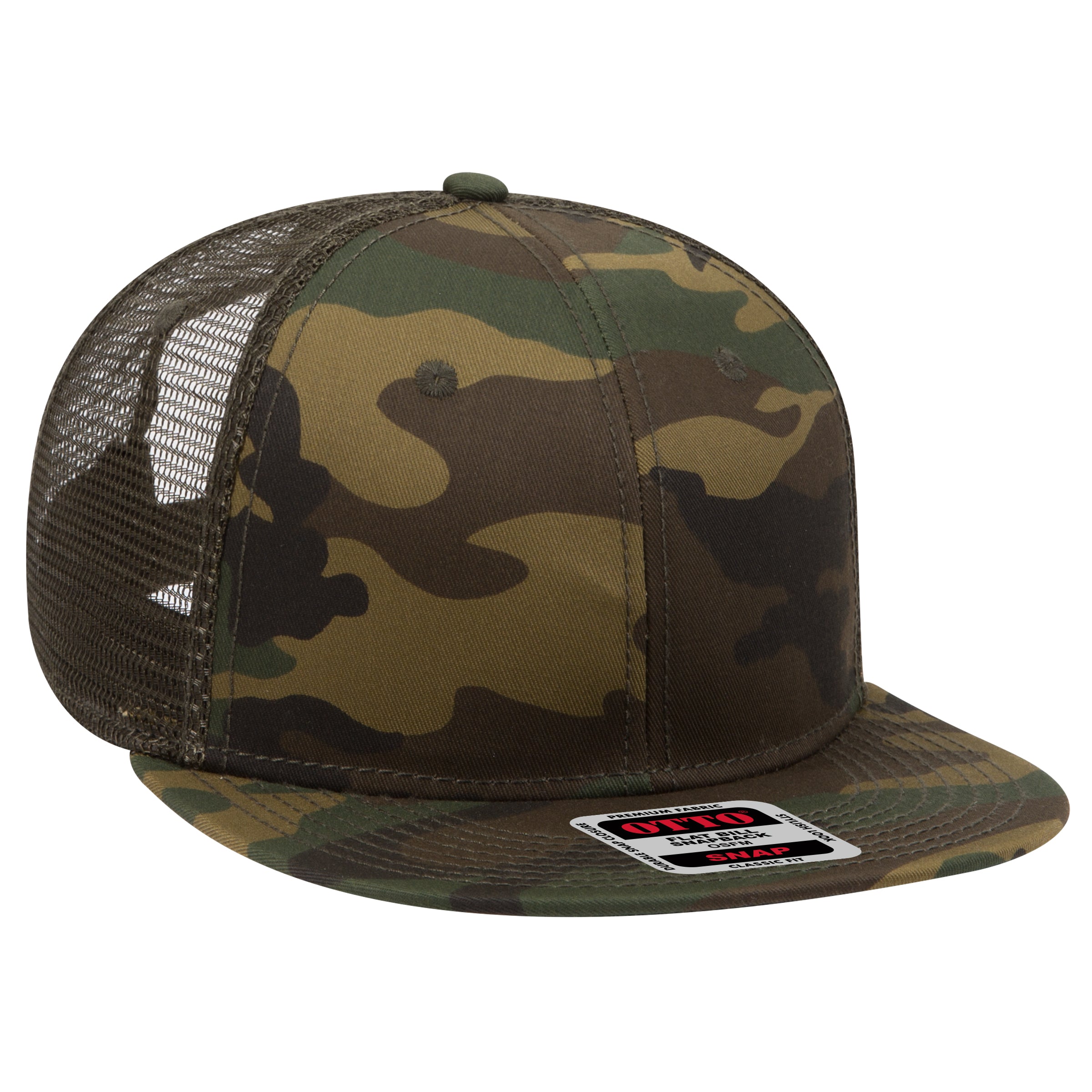 141-1070 OTTO CAP "OTTO SNAP" 6 Panel Pro Style Mesh Back Trucker Snapback Hat