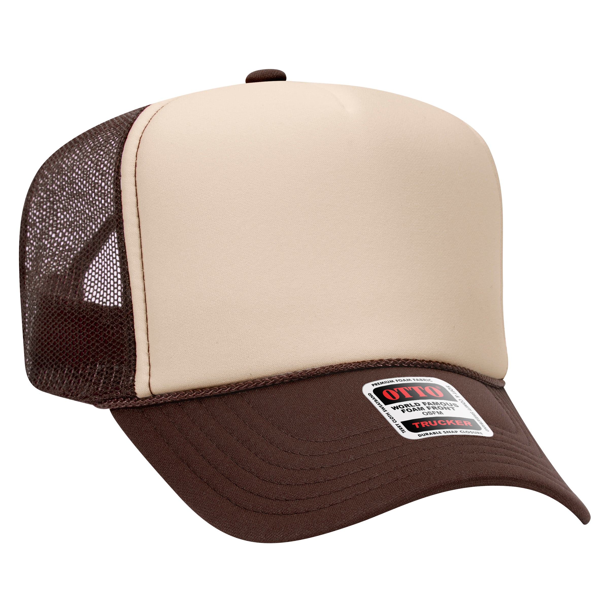 39-165 OTTO CAP 5 Panel High Crown Mesh Back Trucker Hat