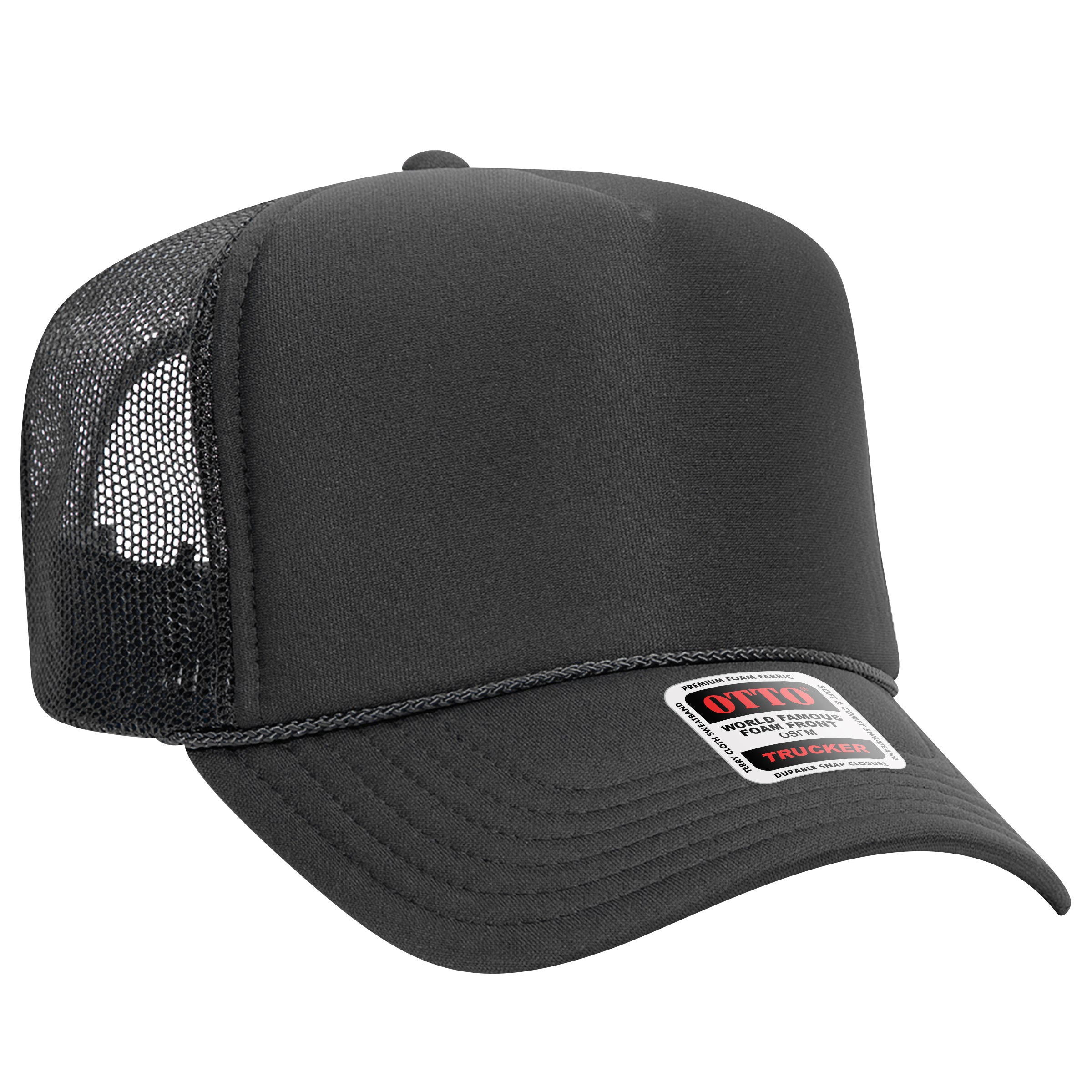 39-165 OTTO CAP 5 Panel High Crown Mesh Back Trucker Hat