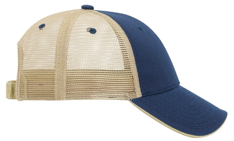 122-945 OTTO CAP 6 Panel Low Profile Mesh Back Trucker Hat