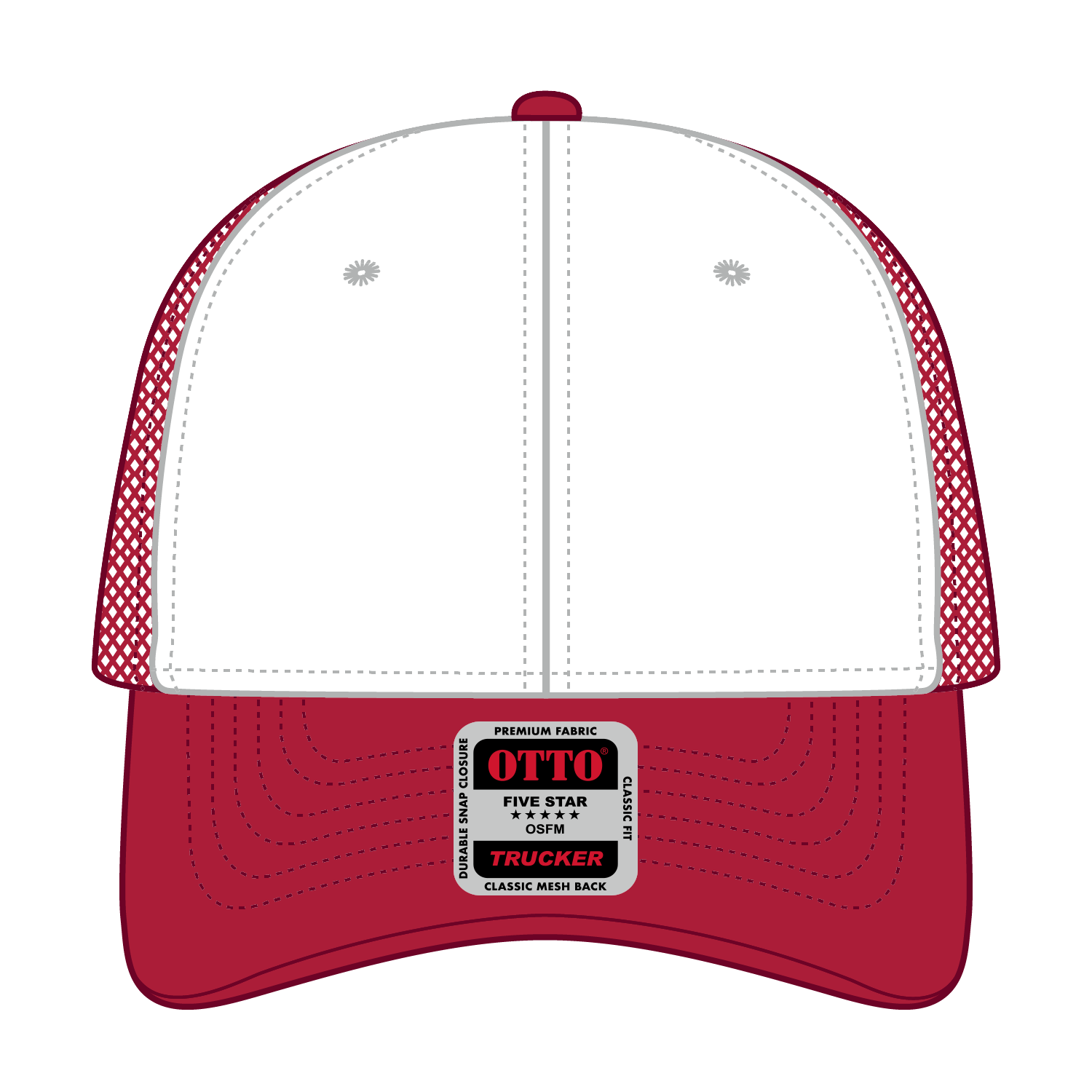 83-473 OTTO CAP 6 Panel Low Profile Mesh Back Trucker Hat