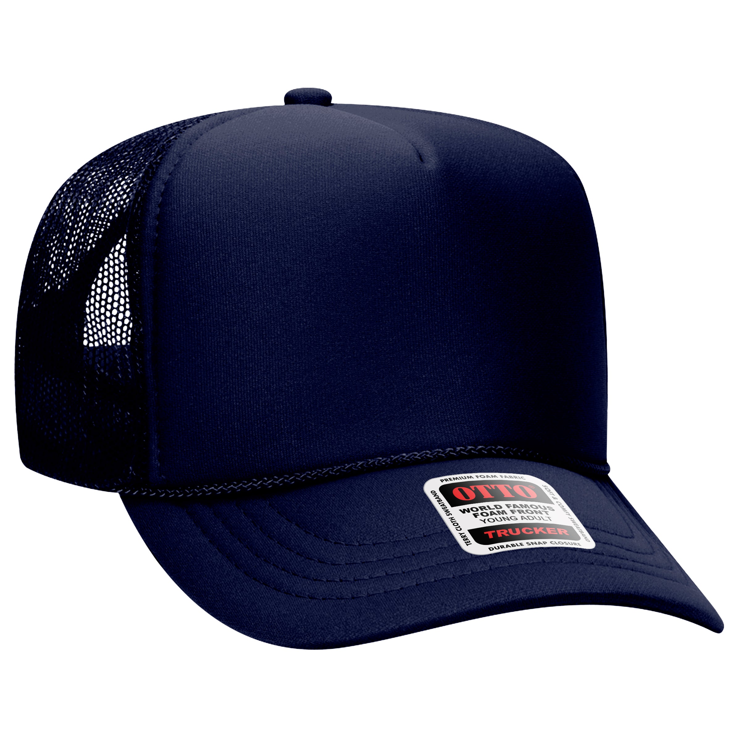 39-165 OTTO CAP 5 Panel High Crown Mesh Back Trucker Hat