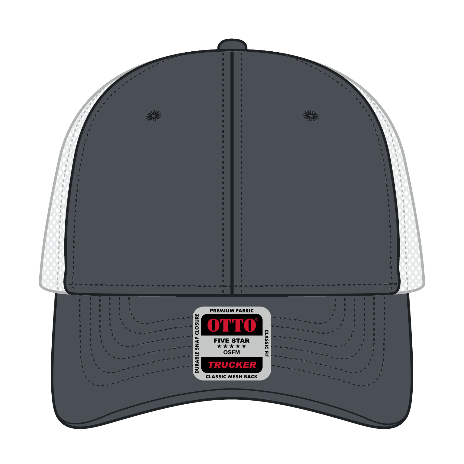 83-473 OTTO CAP 6 Panel Low Profile Mesh Back Trucker Hat