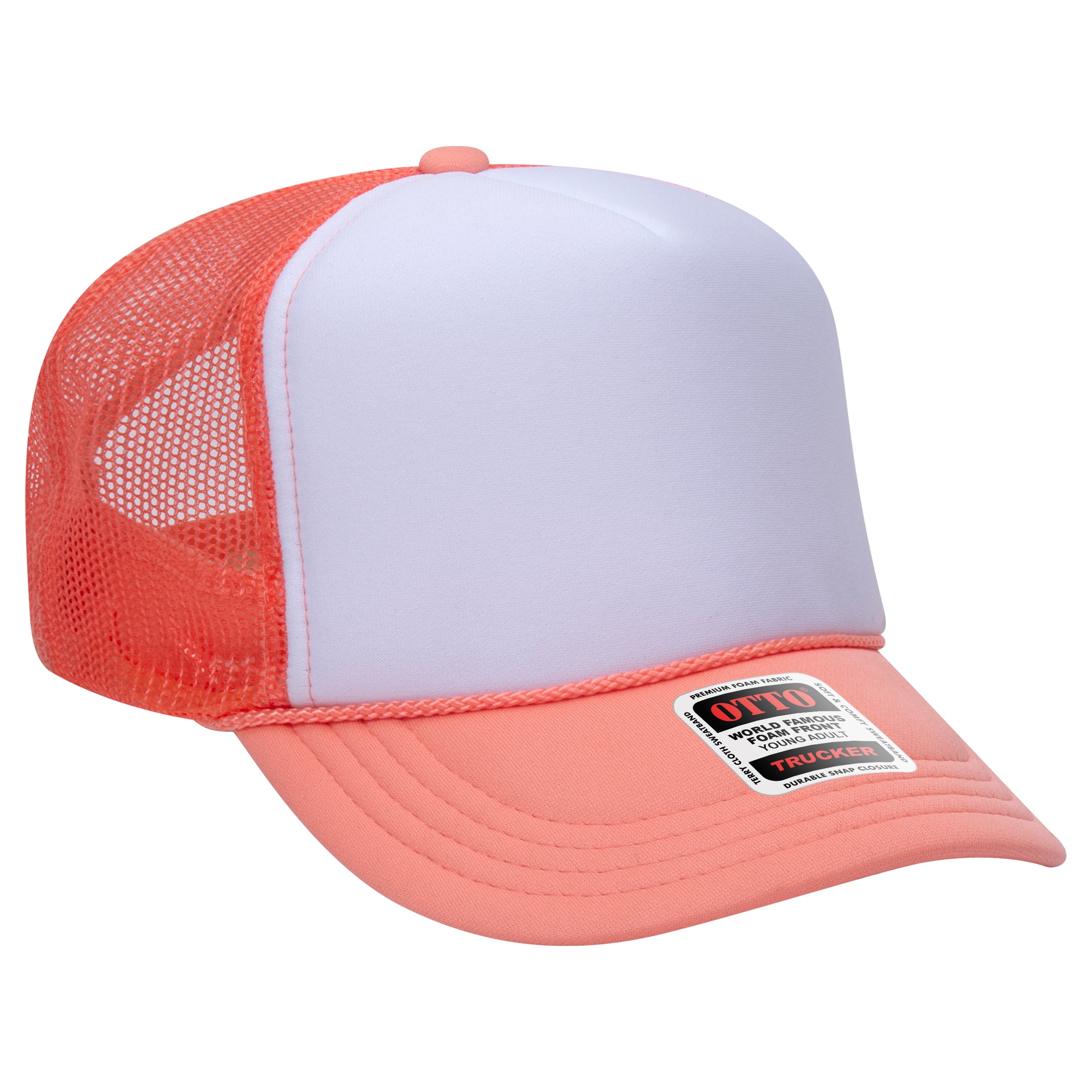 39-165 OTTO CAP 5 Panel High Crown Mesh Back Trucker Hat