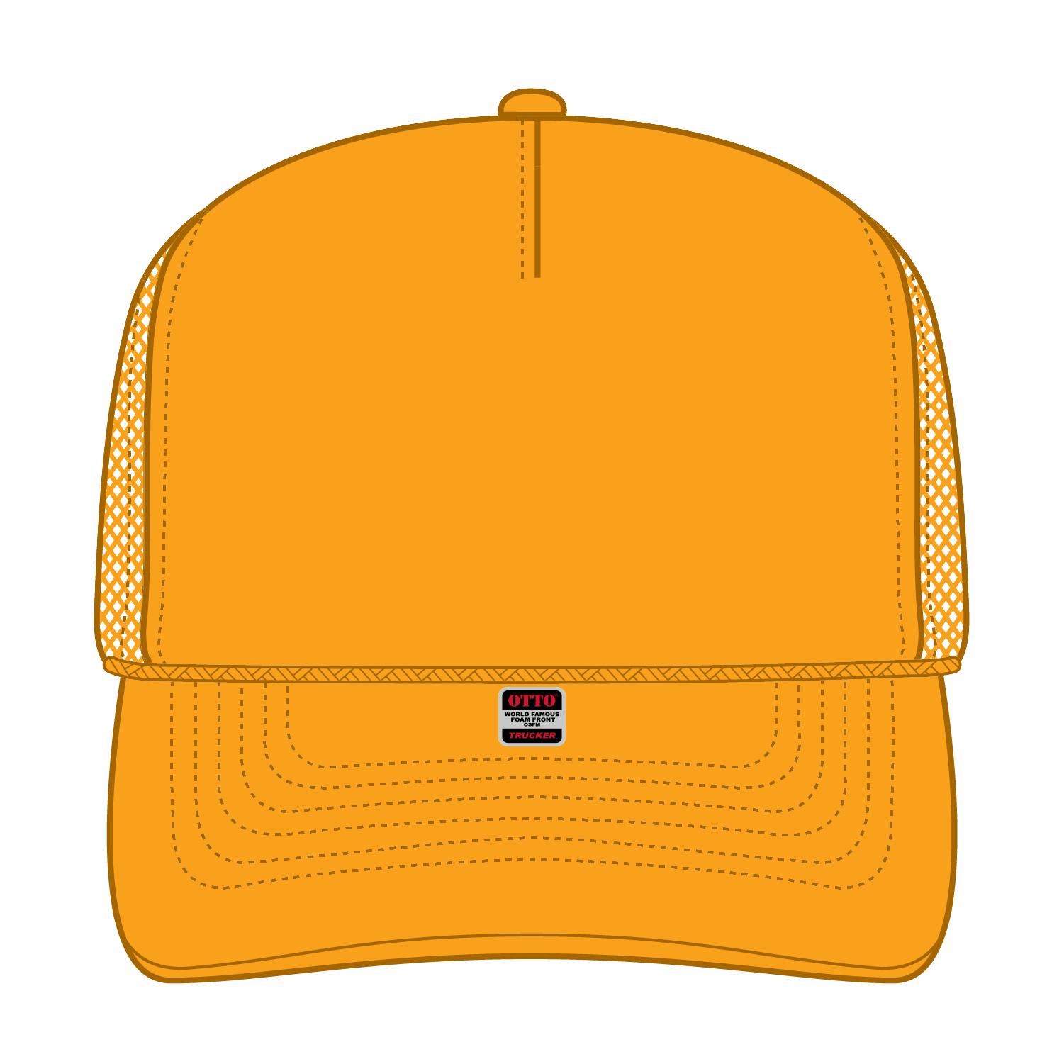 32-467 OTTO CAP 5 Panel Mid Profile Mesh Back Trucker Hat