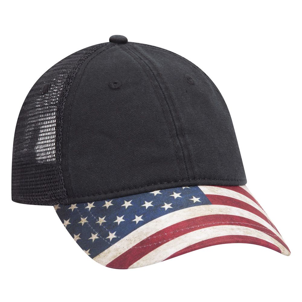 121-1281 OTTO CAP 6 Panel Low Profile Mesh Back Trucker Dad Hat