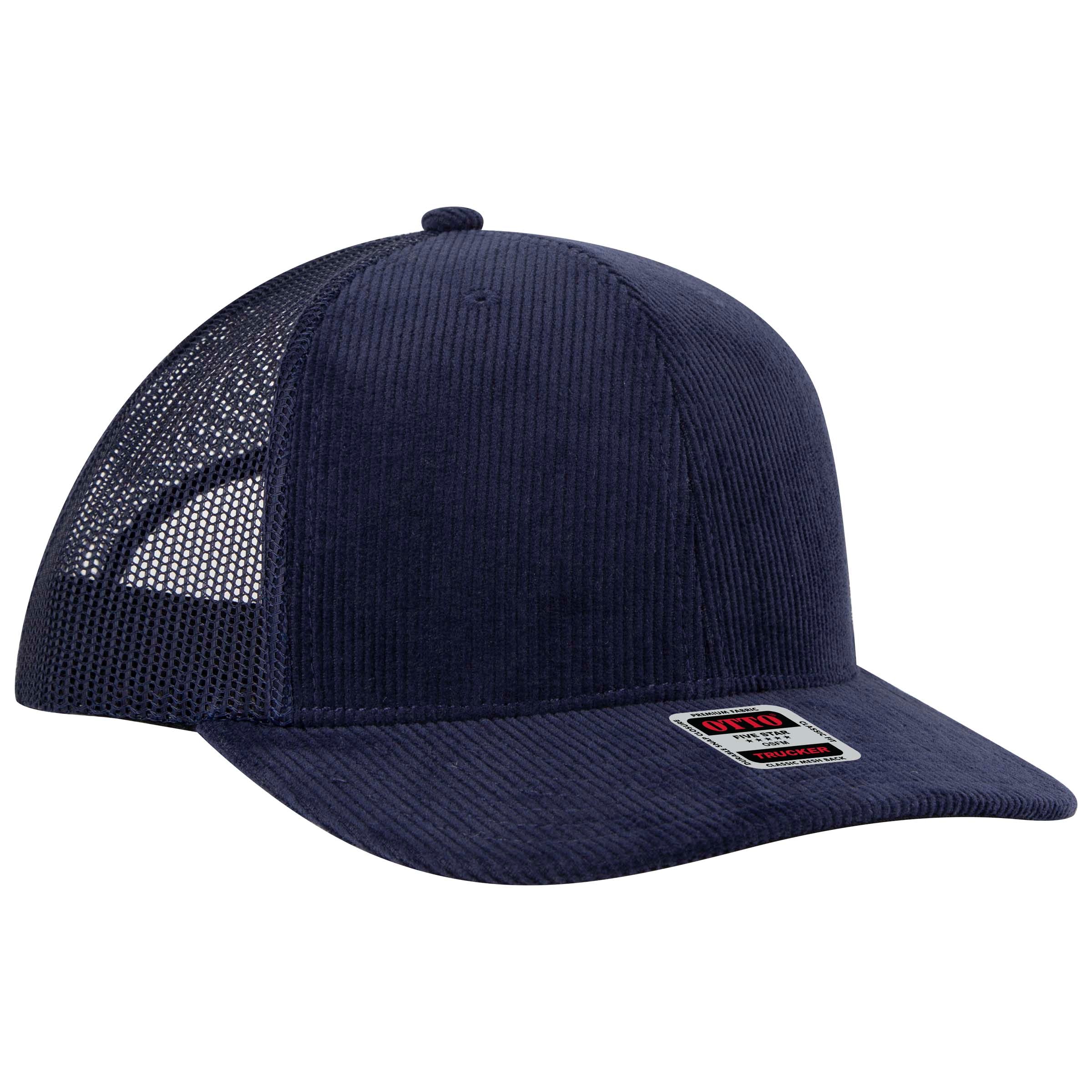 112-1 OTTO Cap 6 Panel Mid Profile Mesh Back Trucker Hat