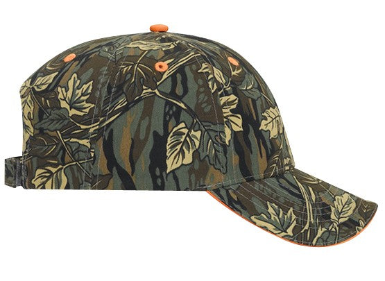 71-602 OTTO CAP Camouflage 6 Panel Low Profile Baseball Cap