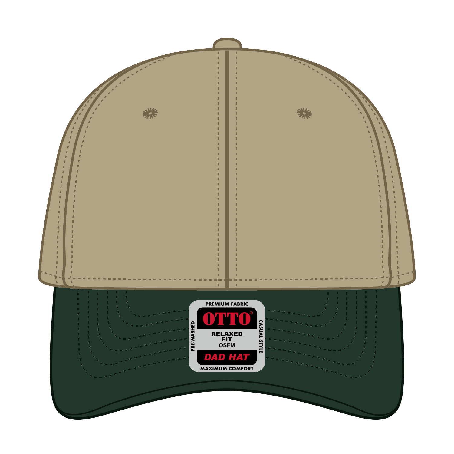 18-1219 OTTO CAP 6 Panel Low Profile Dad Hat