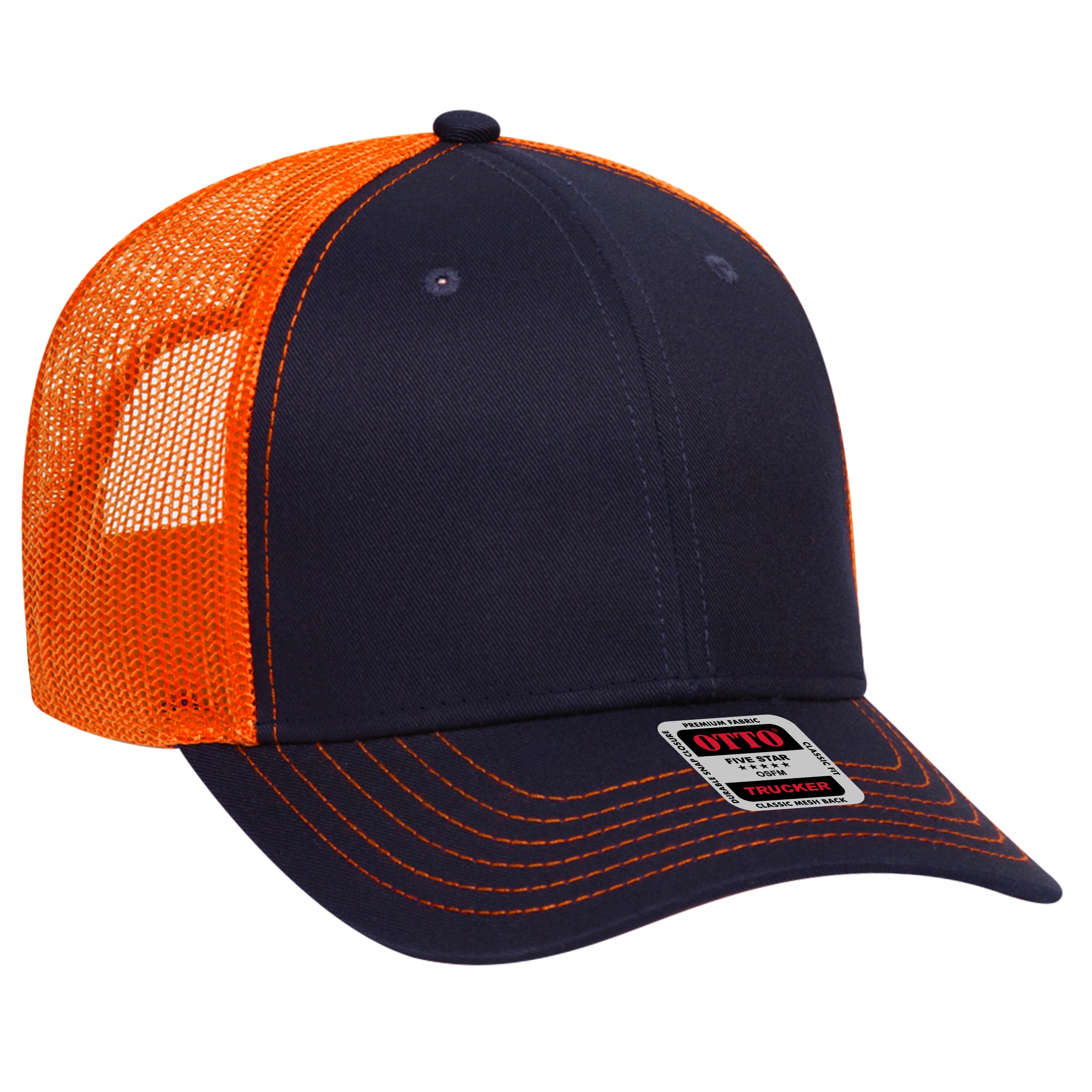 83-1239 OTTO CAP 6 Panel Low Profile Mesh Back Trucker Hat