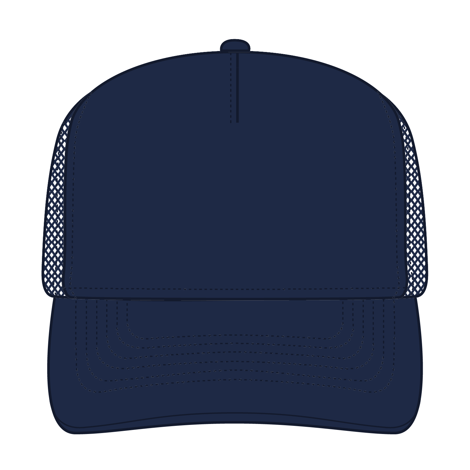 32-1104 OTTO CAP 5 Panel Mid Profile Mesh Back Trucker Hat