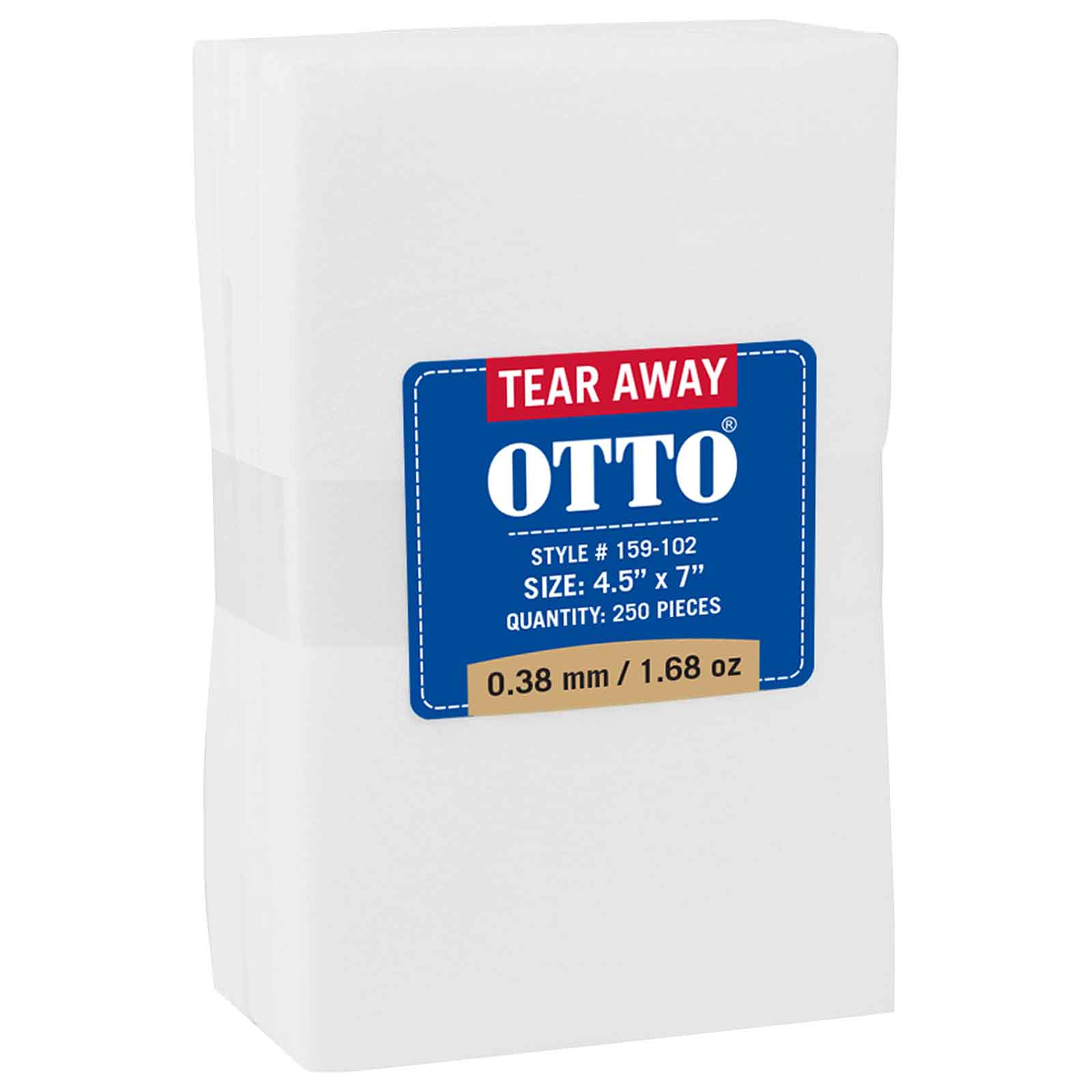 159-102 OTTO Embroidery Stabilizer Backing Tear Away Sheets