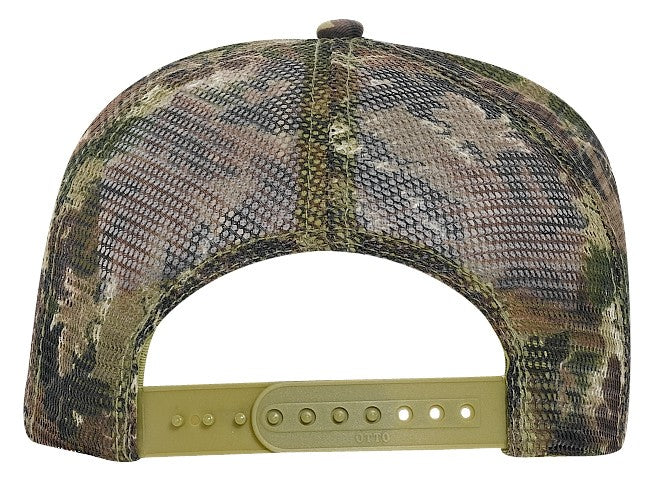 47-049 OTTO CAP Camouflage 5 Panel Mid Crown Mesh Back Trucker Hat