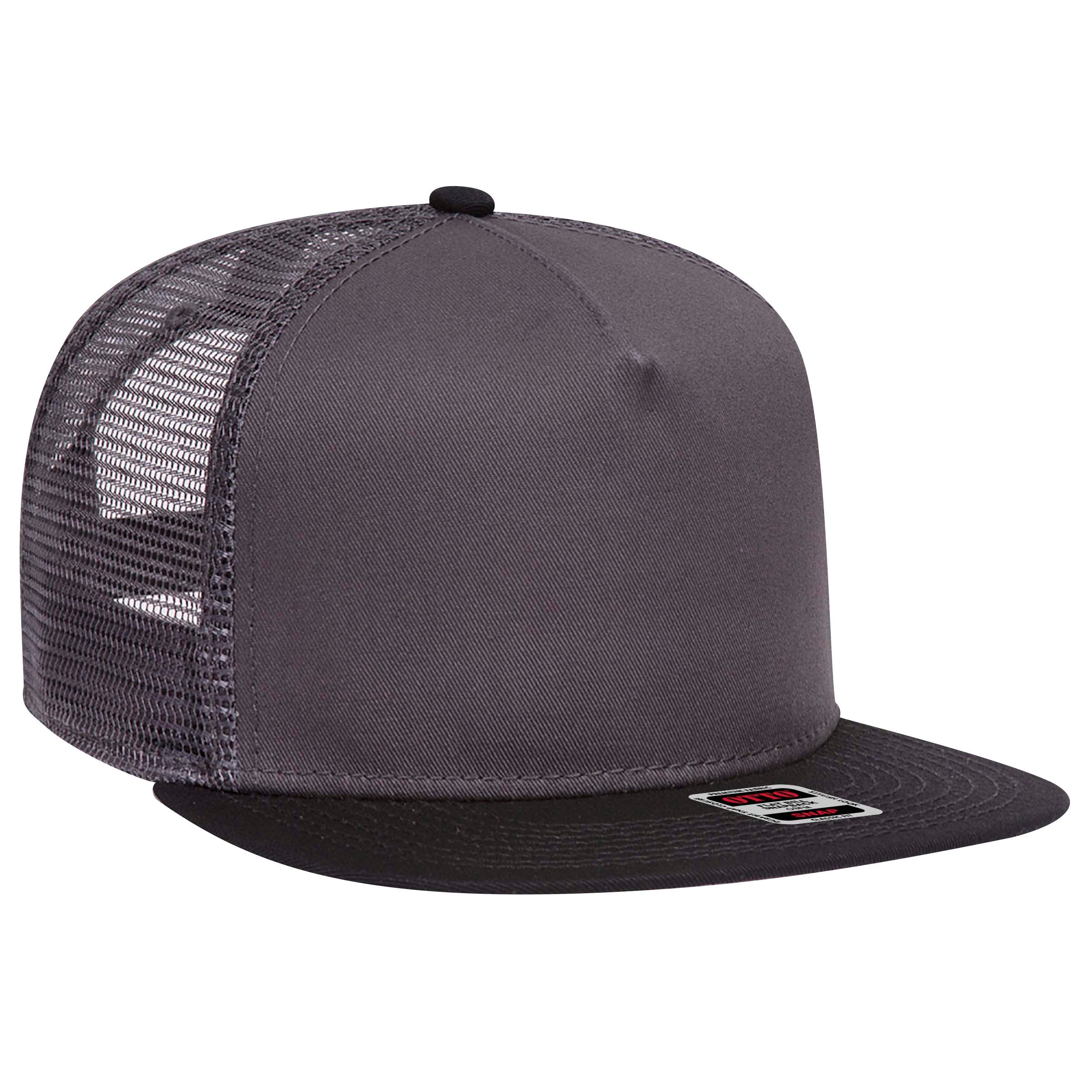 154-1124 OTTO CAP "OTTO SNAP" 5 Panel Mid Profile Mesh Back Trucker Snapback Hat