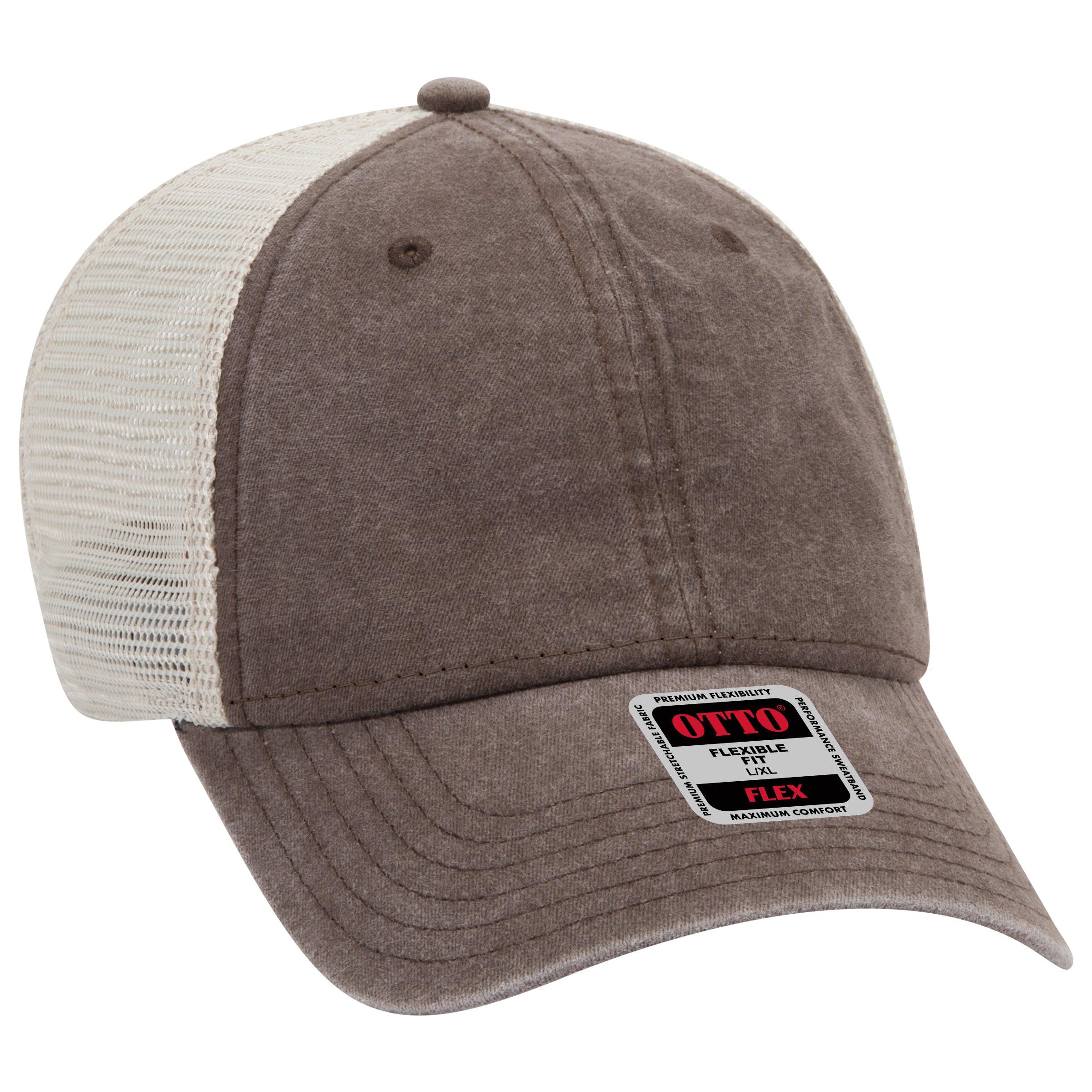 169-1264 OTTO CAP "OTTO FLEX" 6 Panel Low Profile Mesh Back Trucker Hat