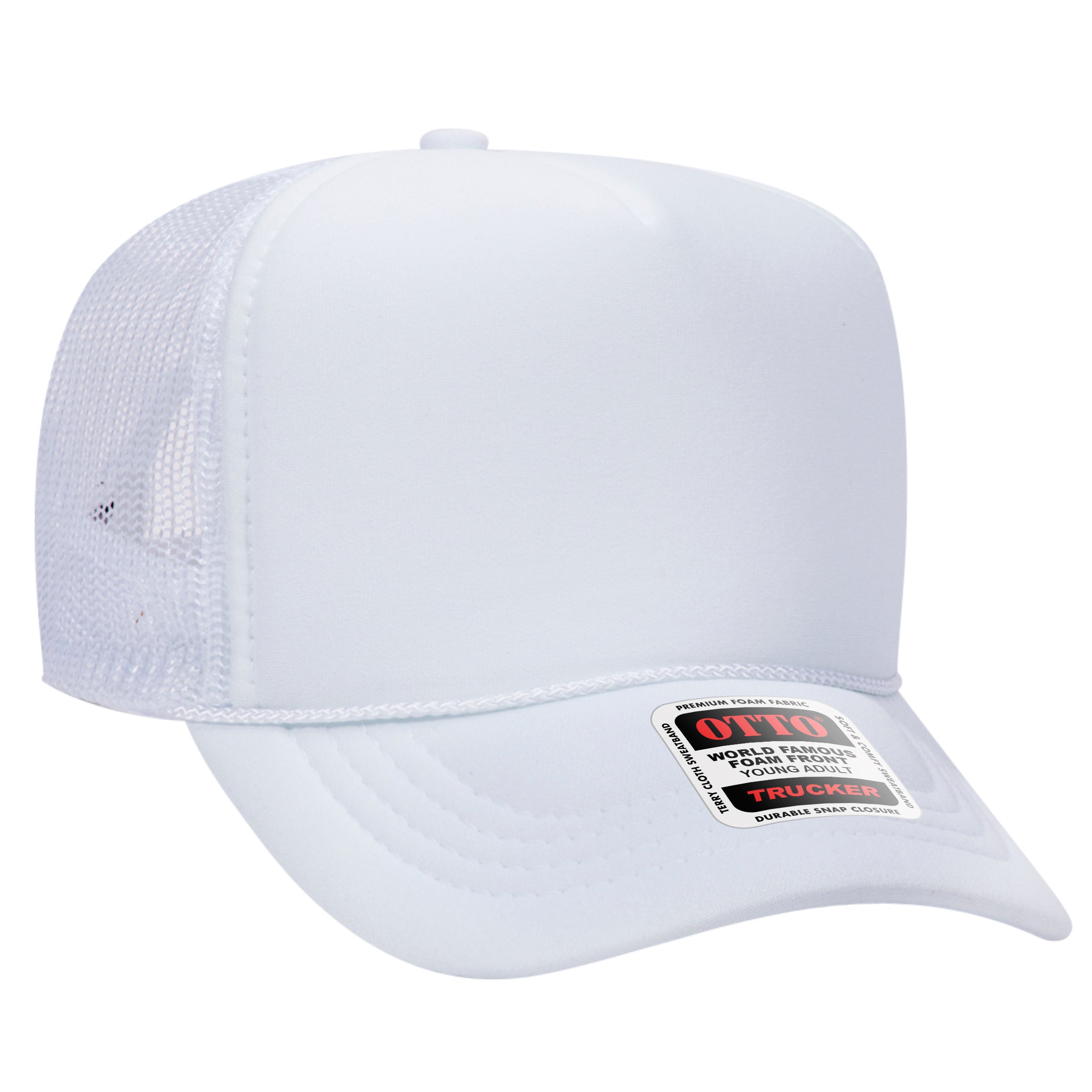 39-165 OTTO CAP 5 Panel High Crown Mesh Back Trucker Hat