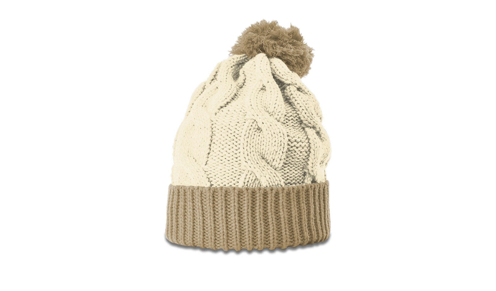 Richardson 141 Chunk Twist Knit Beanie with Cuff &amp; Pom