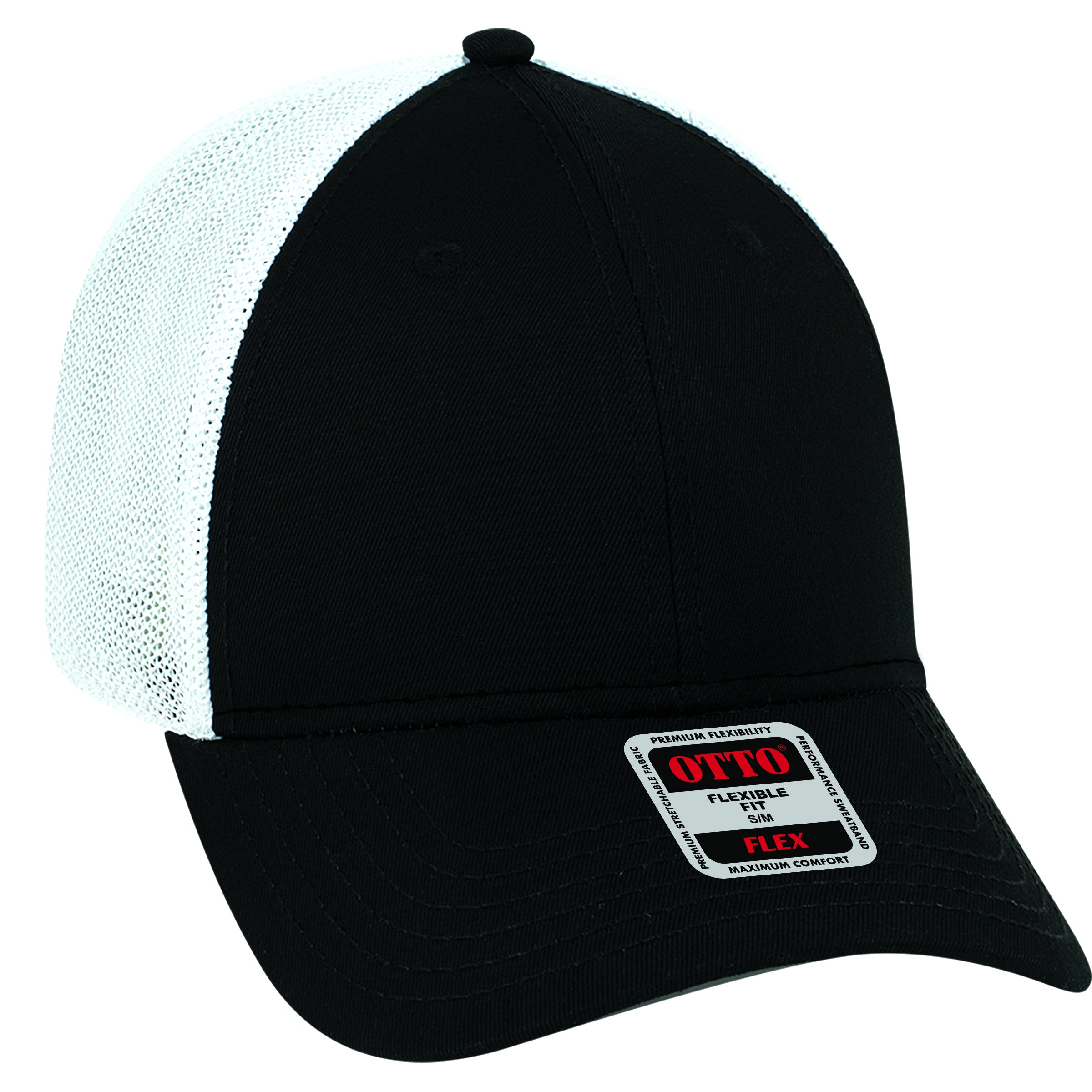135-1230 OTTO CAP "OTTO FLEX" 6 Panel Low Profile Mesh Back Trucker Hat