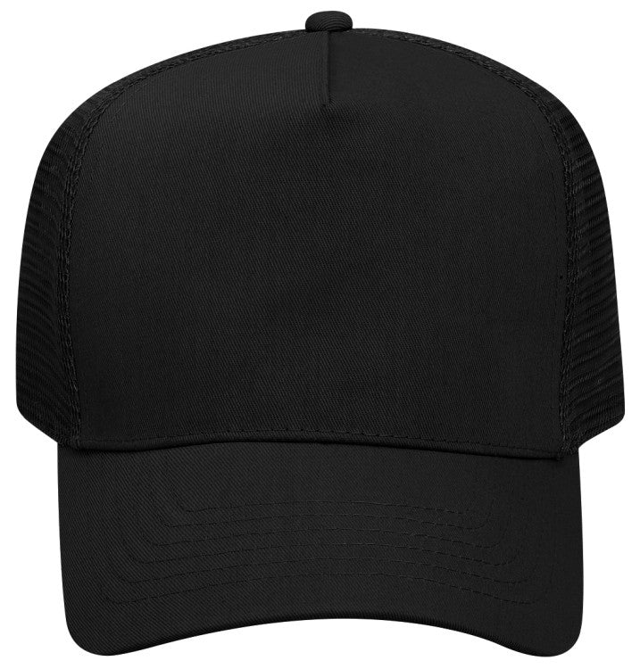 32-1104 OTTO CAP 5 Panel Mid Profile Mesh Back Trucker Hat