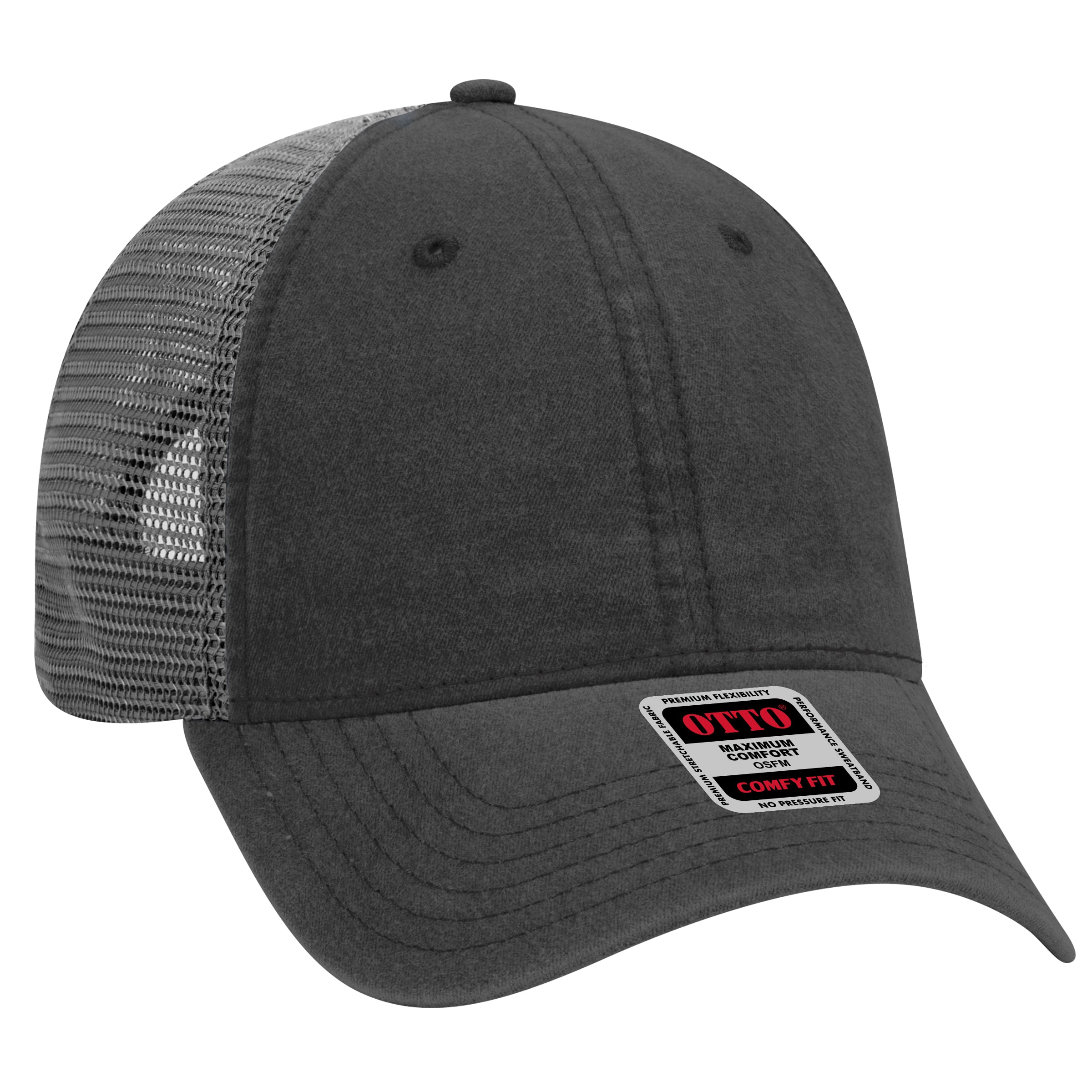121-1202 OTTO CAP "OTTO COMFY FIT" 6 Panel Low Profile Mesh Back Trucker Hat