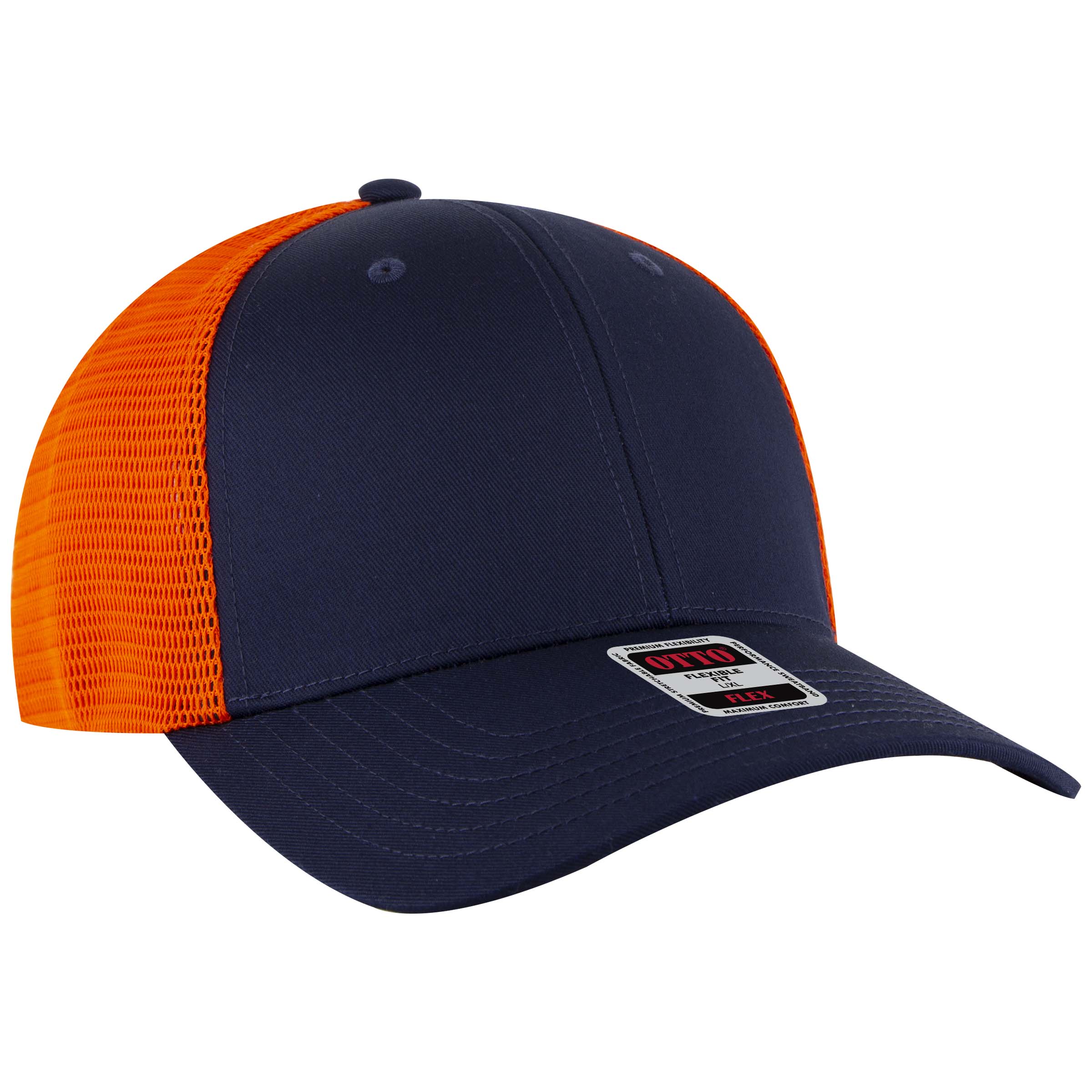 135-2 OTTO CAP "OTTO FLEX" 6 Panel Low Profile Mesh Back Trucker Hat
