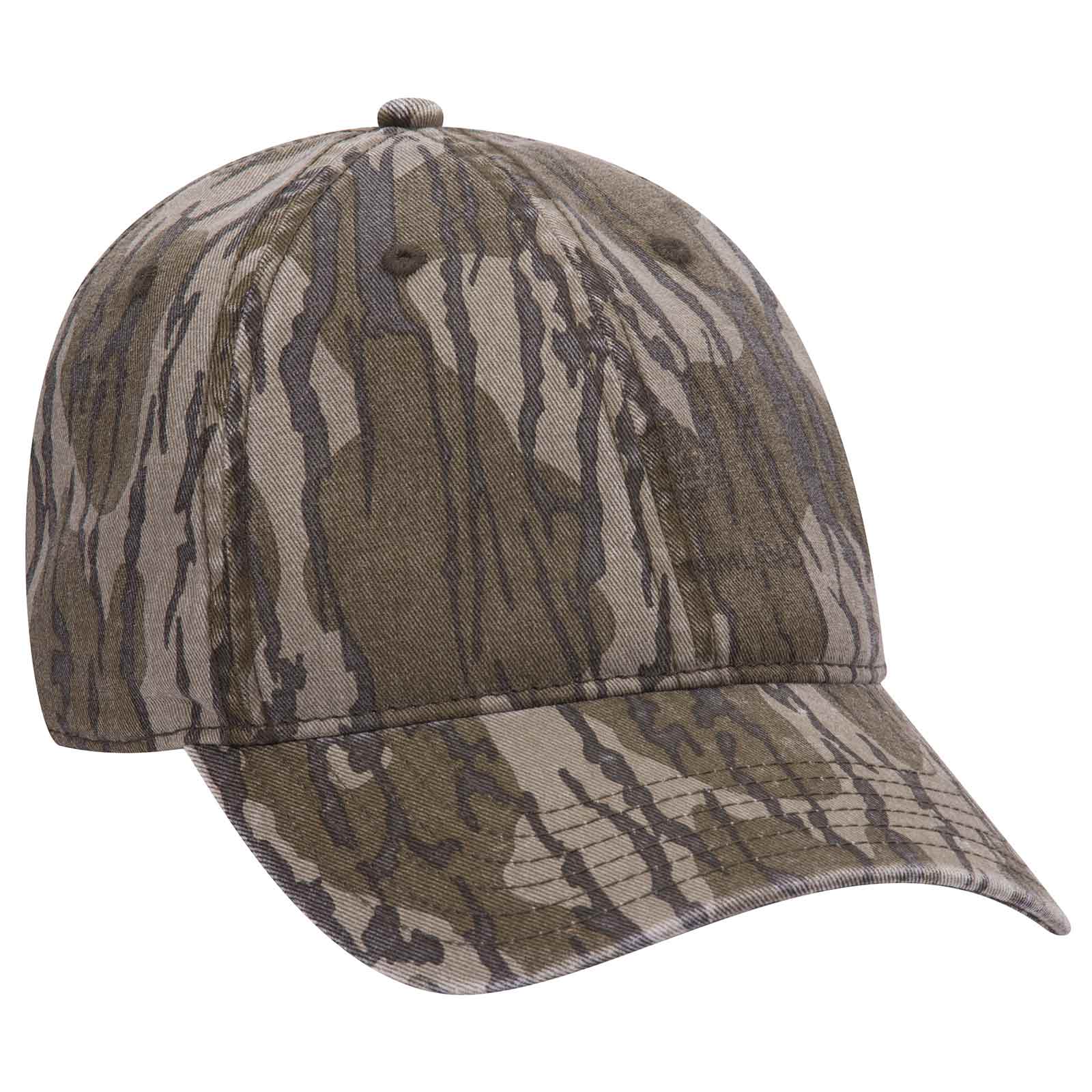 171-1296 OTTO CAP Mossy Oak Camouflage Garment Washed 6 Panel Low Profile Baseball Cap