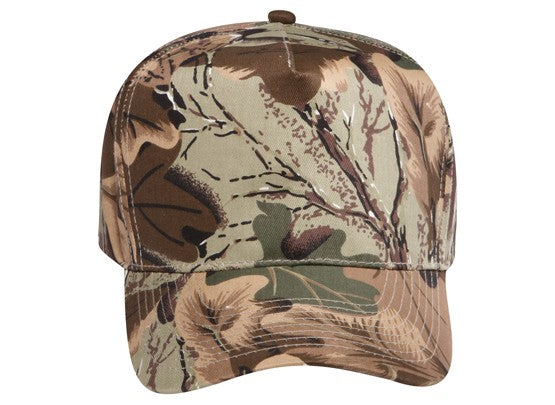 46-047 OTTO CAP Camouflage 5 Panel Mid Profile Baseball Cap