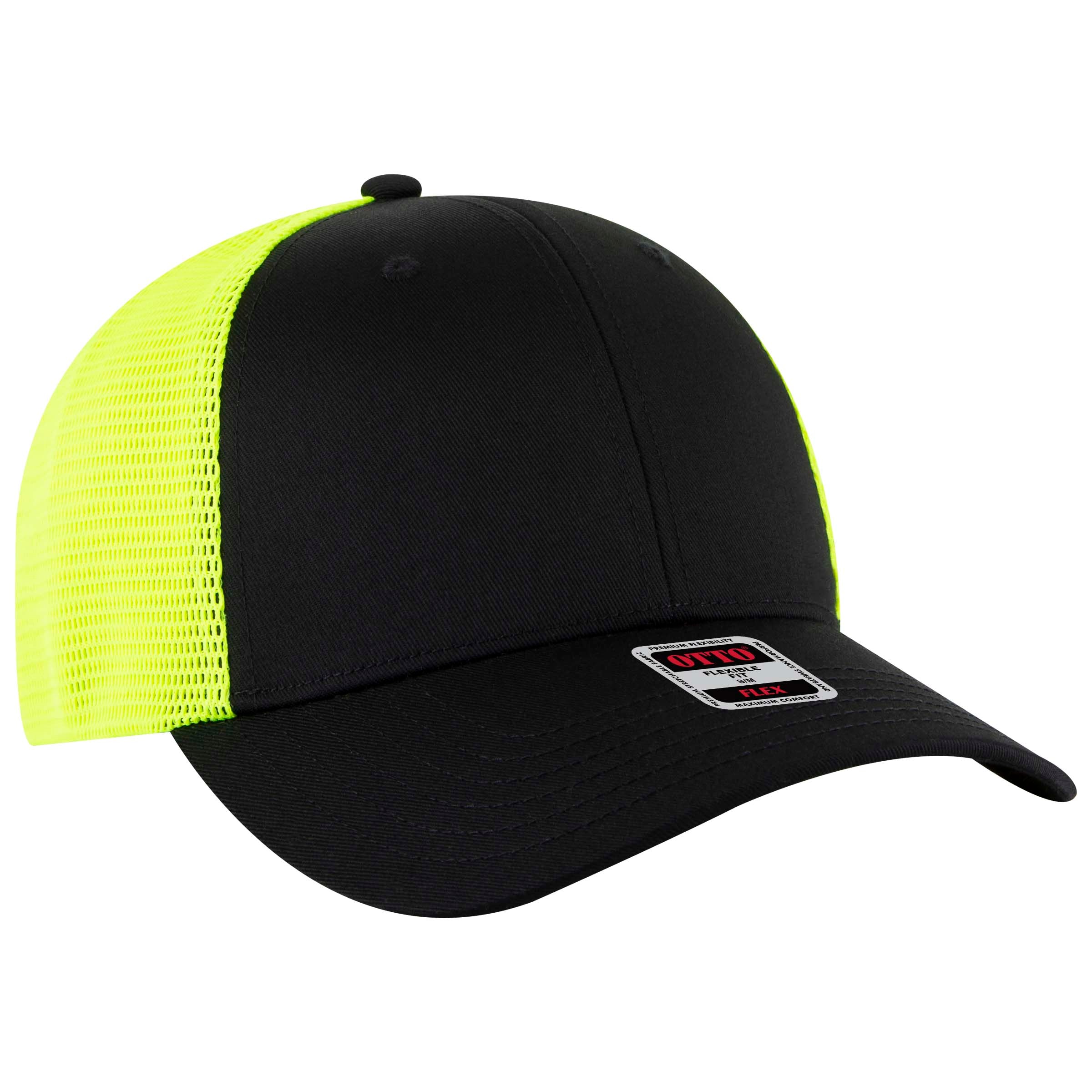 135-2 OTTO CAP "OTTO FLEX" 6 Panel Low Profile Mesh Back Trucker Hat