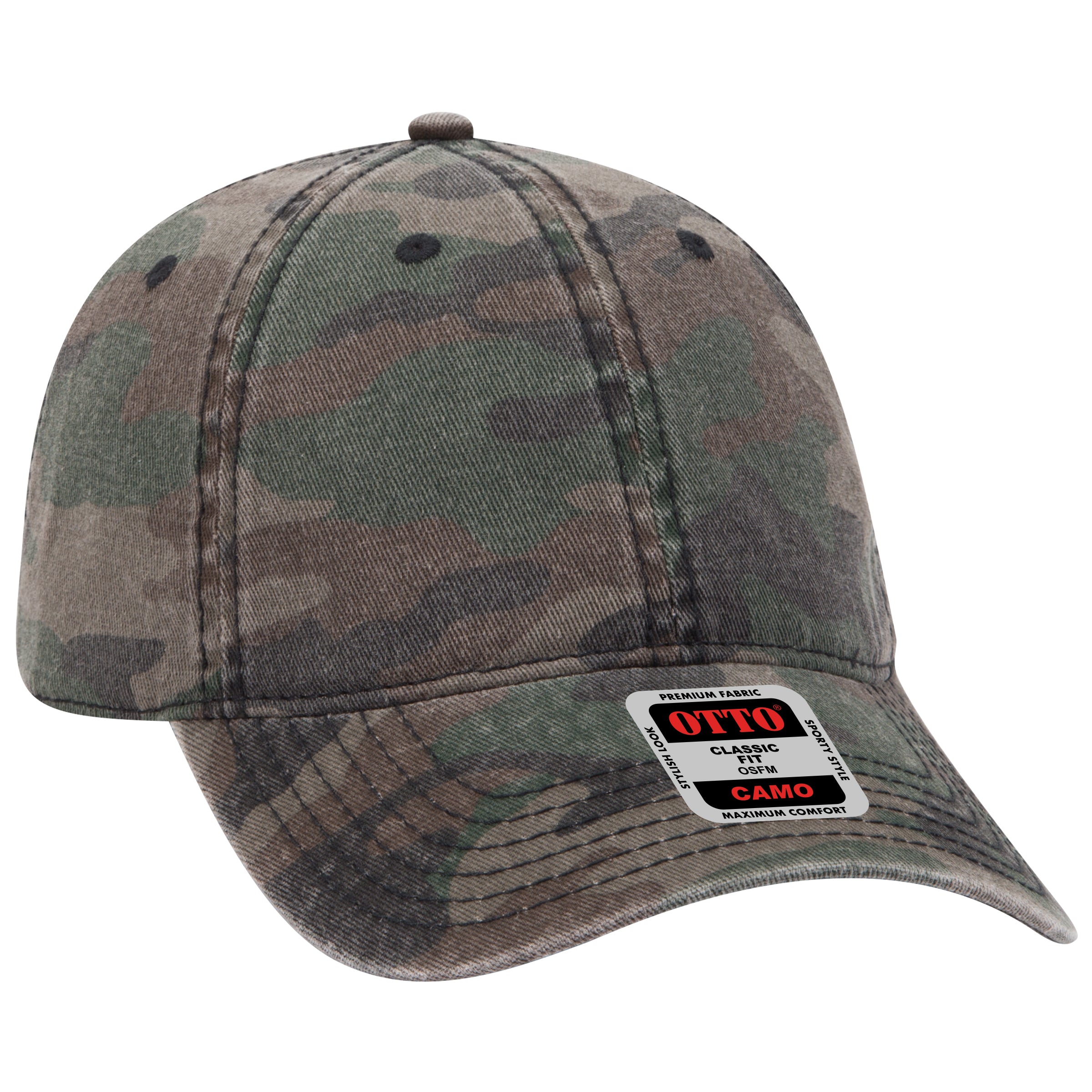 103-713 OTTO CAP Camouflage 6 Panel Low Profile Baseball Cap