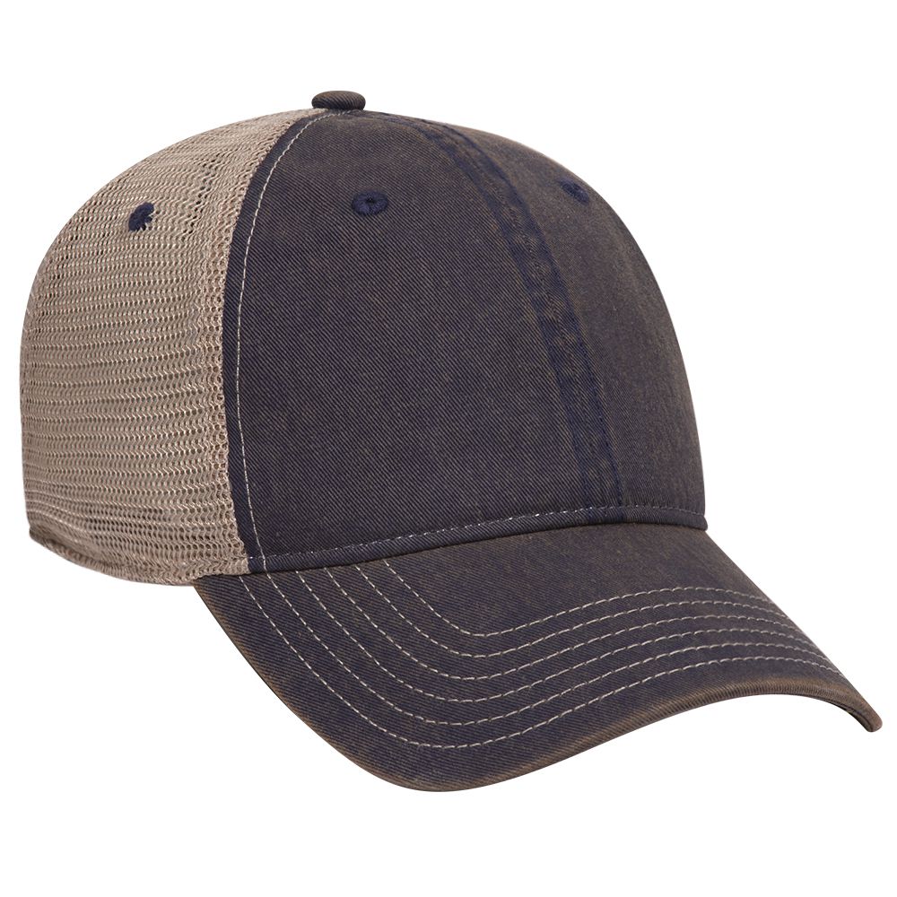 121-1297 OTTO CAP 6 Panel Low Profile Soft Polyester Mesh Back Baseball Cap