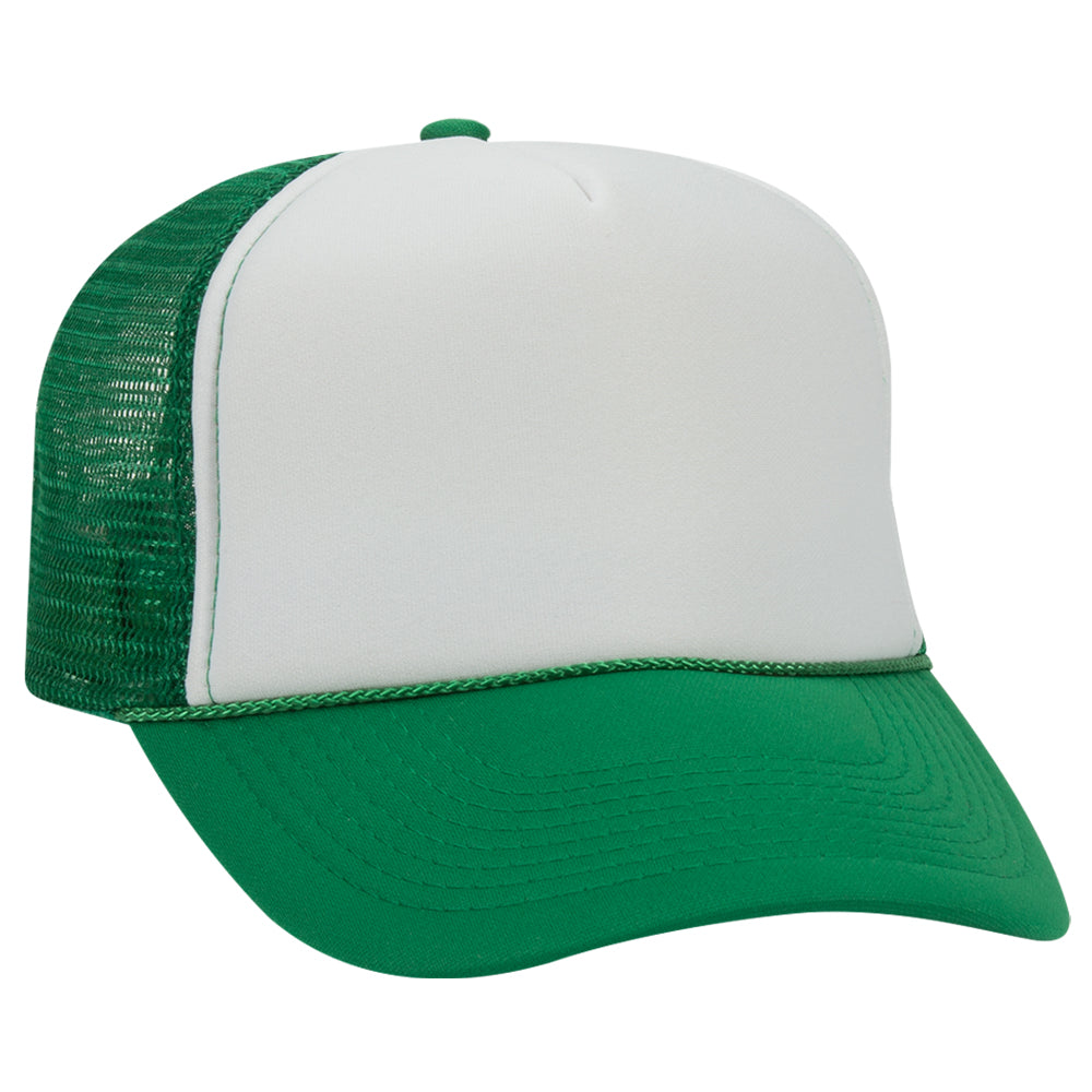 32-467 OTTO CAP 5 Panel Mid Profile Mesh Back Trucker Hat