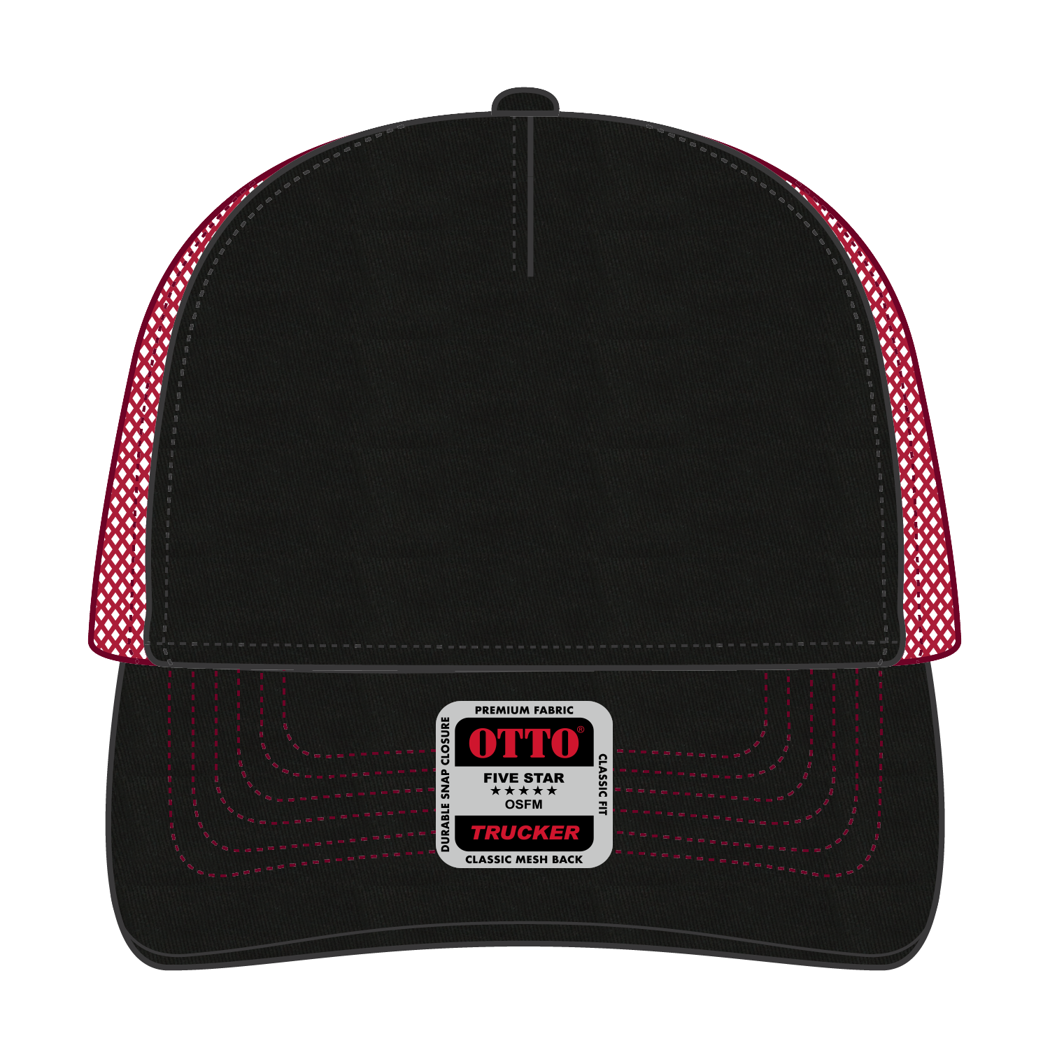 102-664 OTTO CAP 5 Panel Low Profile Mesh Back Trucker Hat