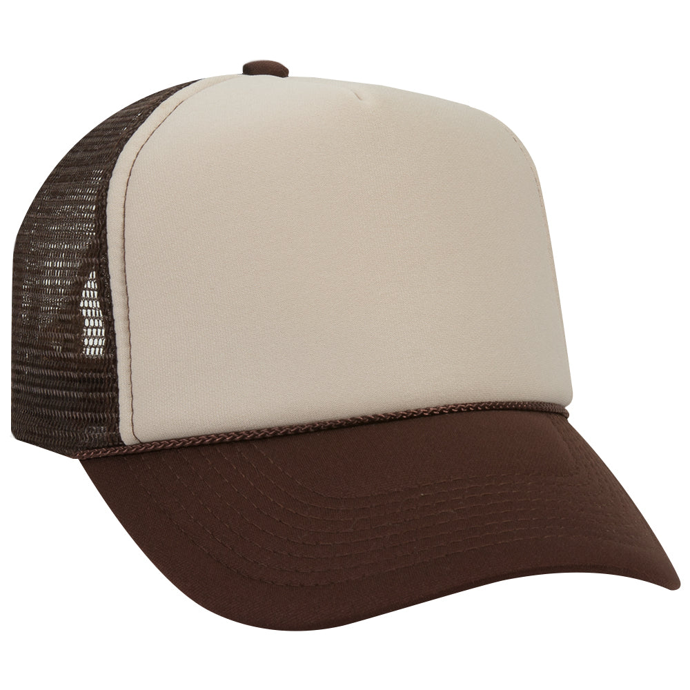 32-467 OTTO CAP 5 Panel Mid Profile Mesh Back Trucker Hat
