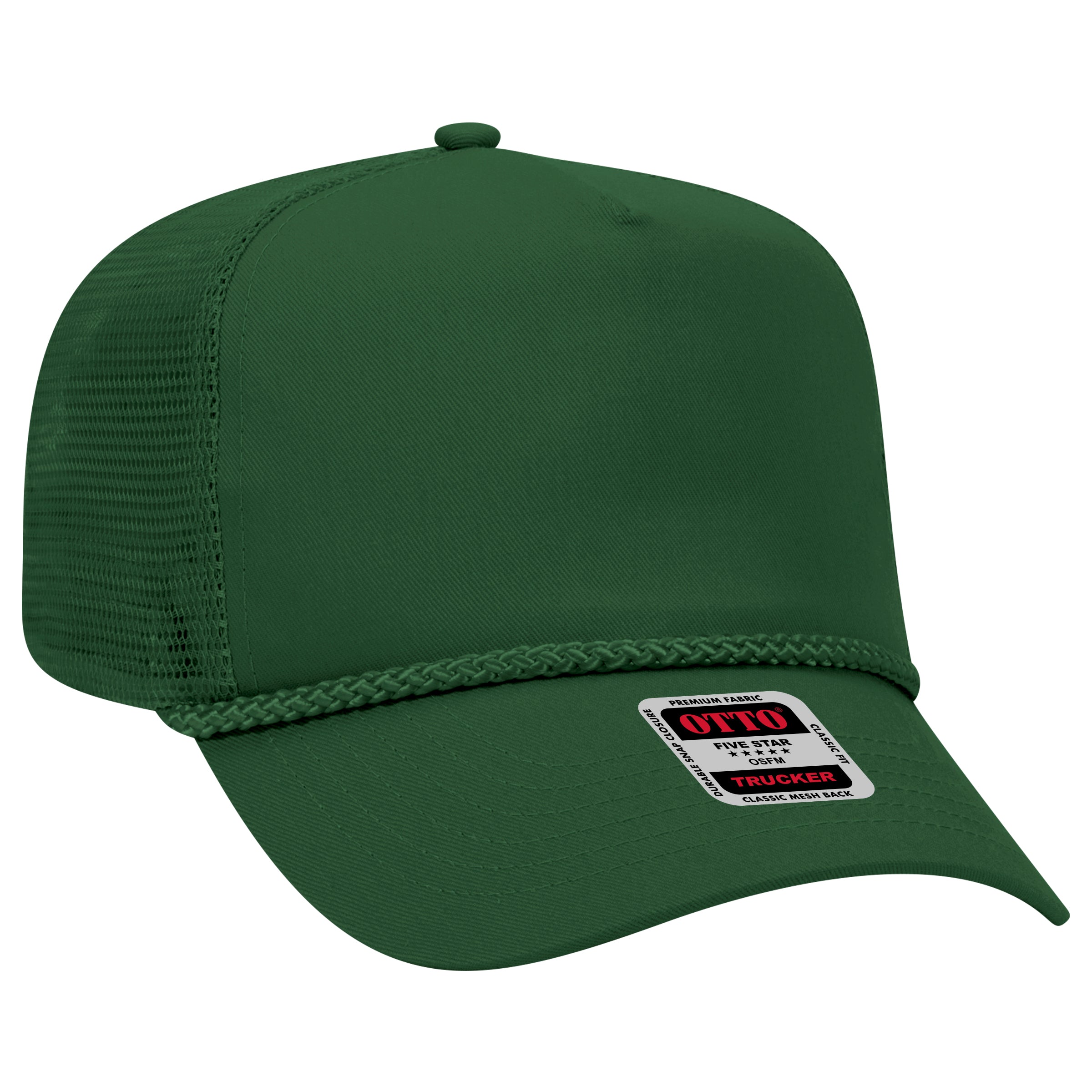 39-071 OTTO CAP 5 Panel Mid Profile Mesh Back Trucker Hat