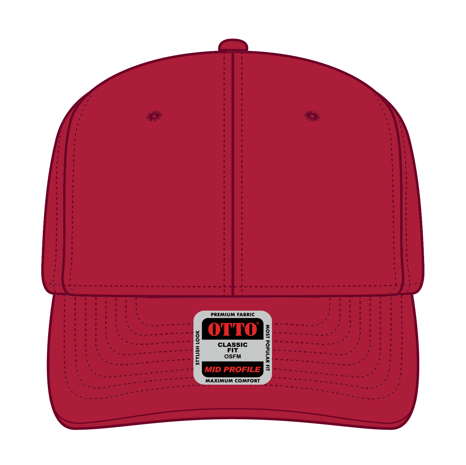 27-210 OTTO CAP 6 Panel Mid Profile Baseball Cap