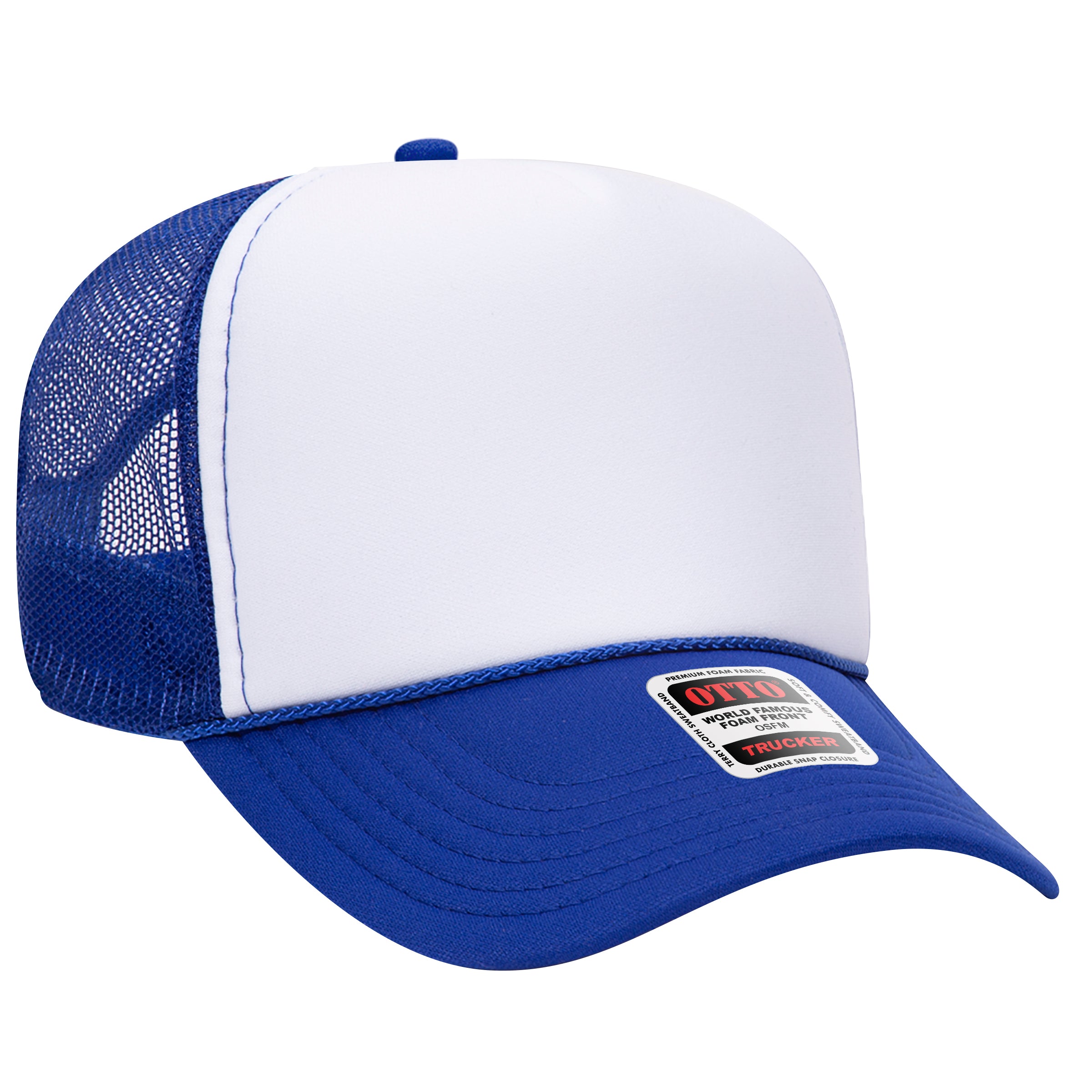 32-467 OTTO CAP 5 Panel Mid Profile Mesh Back Trucker Hat