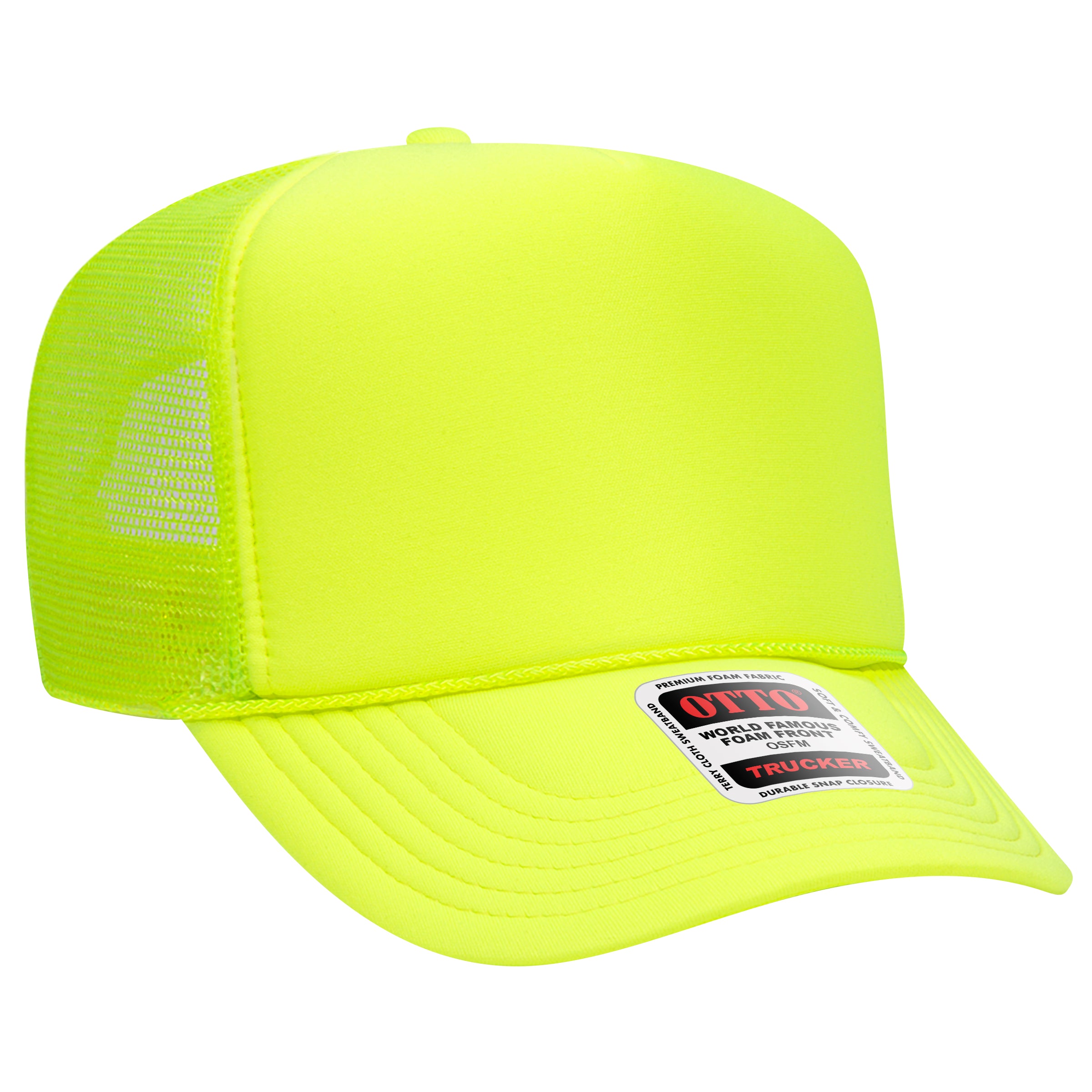 39-165 OTTO CAP 5 Panel High Crown Mesh Back Trucker Hat