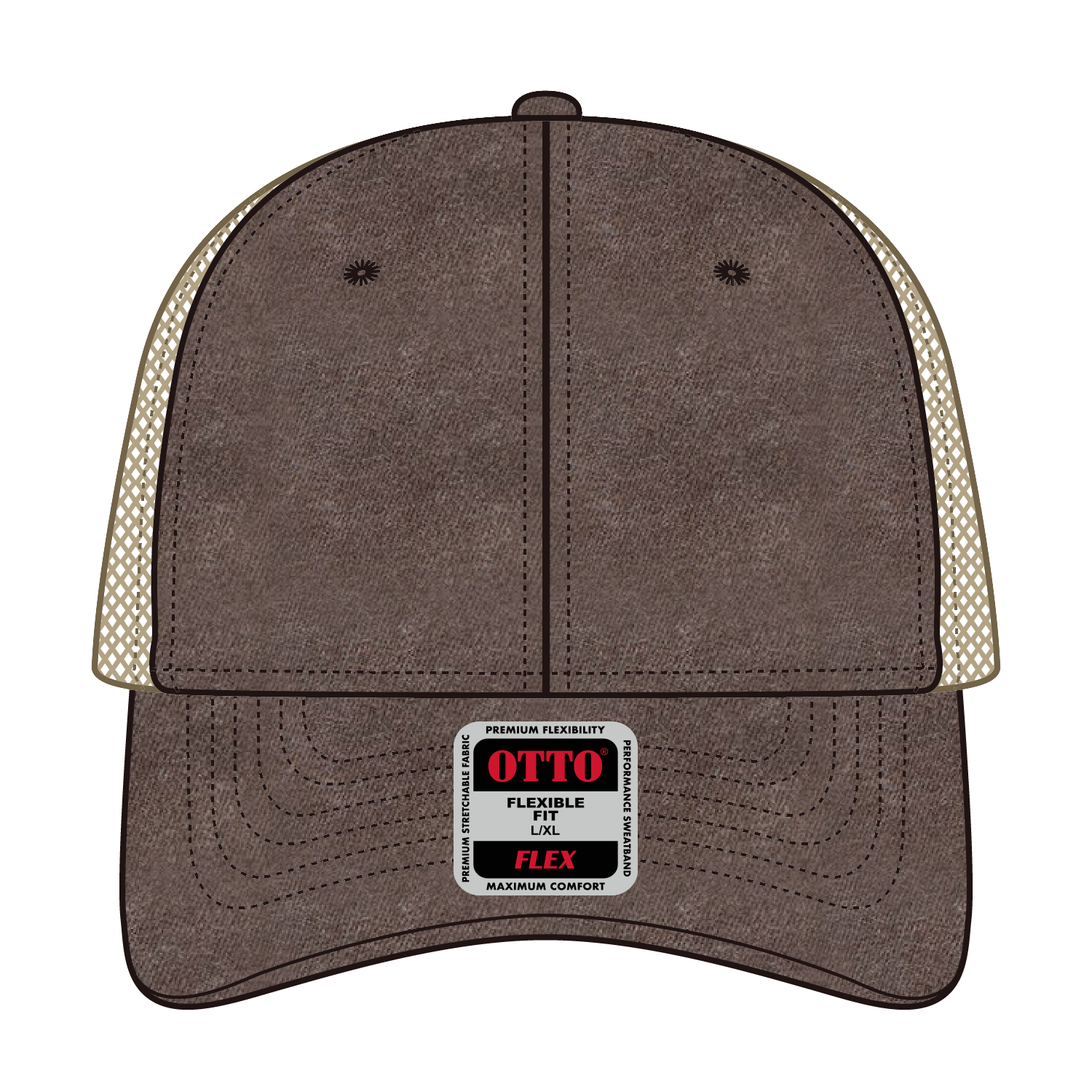 169-1264 OTTO CAP "OTTO FLEX" 6 Panel Low Profile Mesh Back Trucker Hat