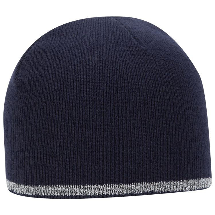 91-1237 OTTO CAP 9" Classic Knit Beanie w/ Reflective Stripe