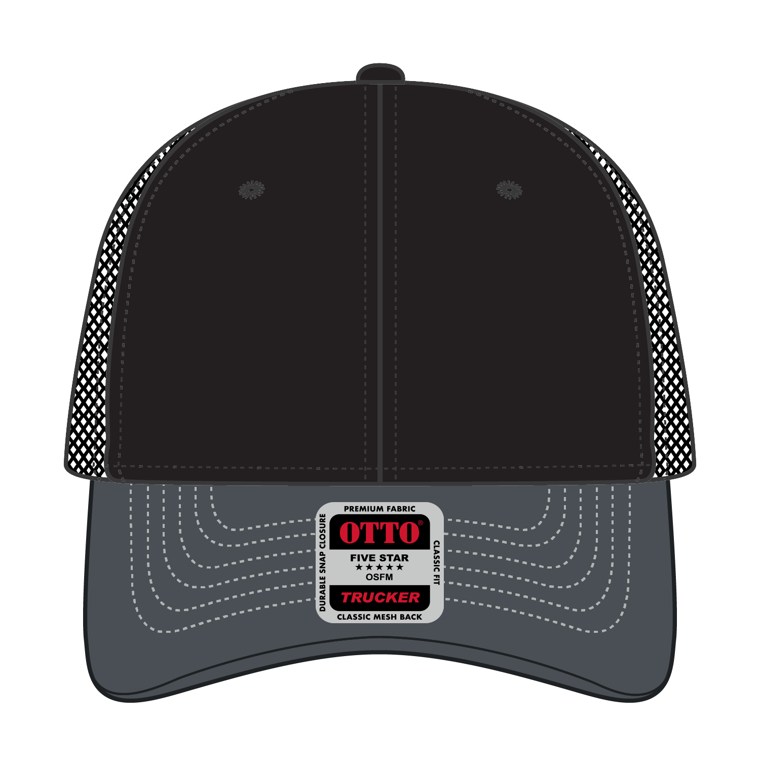 83-1239 OTTO CAP 6 Panel Low Profile Mesh Back Trucker Hat