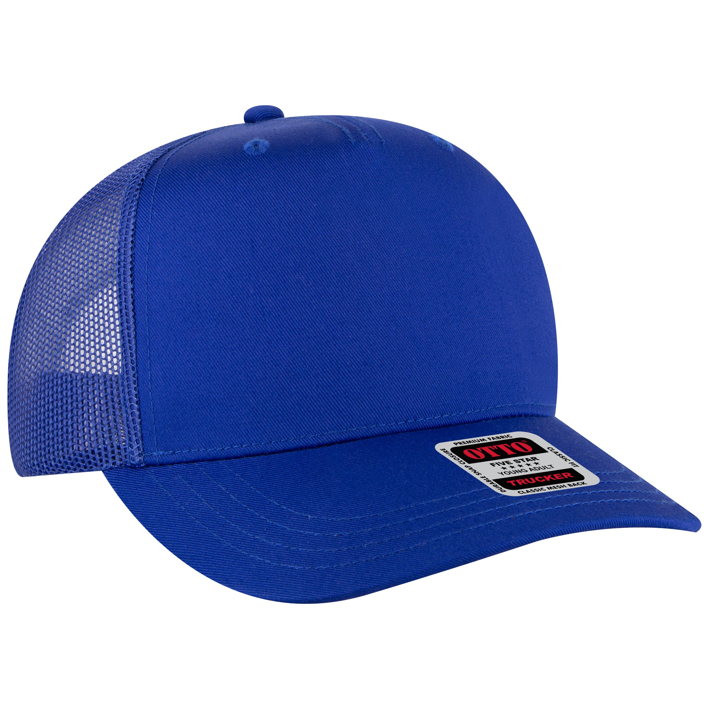 32-285 OTTO CAP 5 Panel Mid Profile Mesh Back Trucker Hat