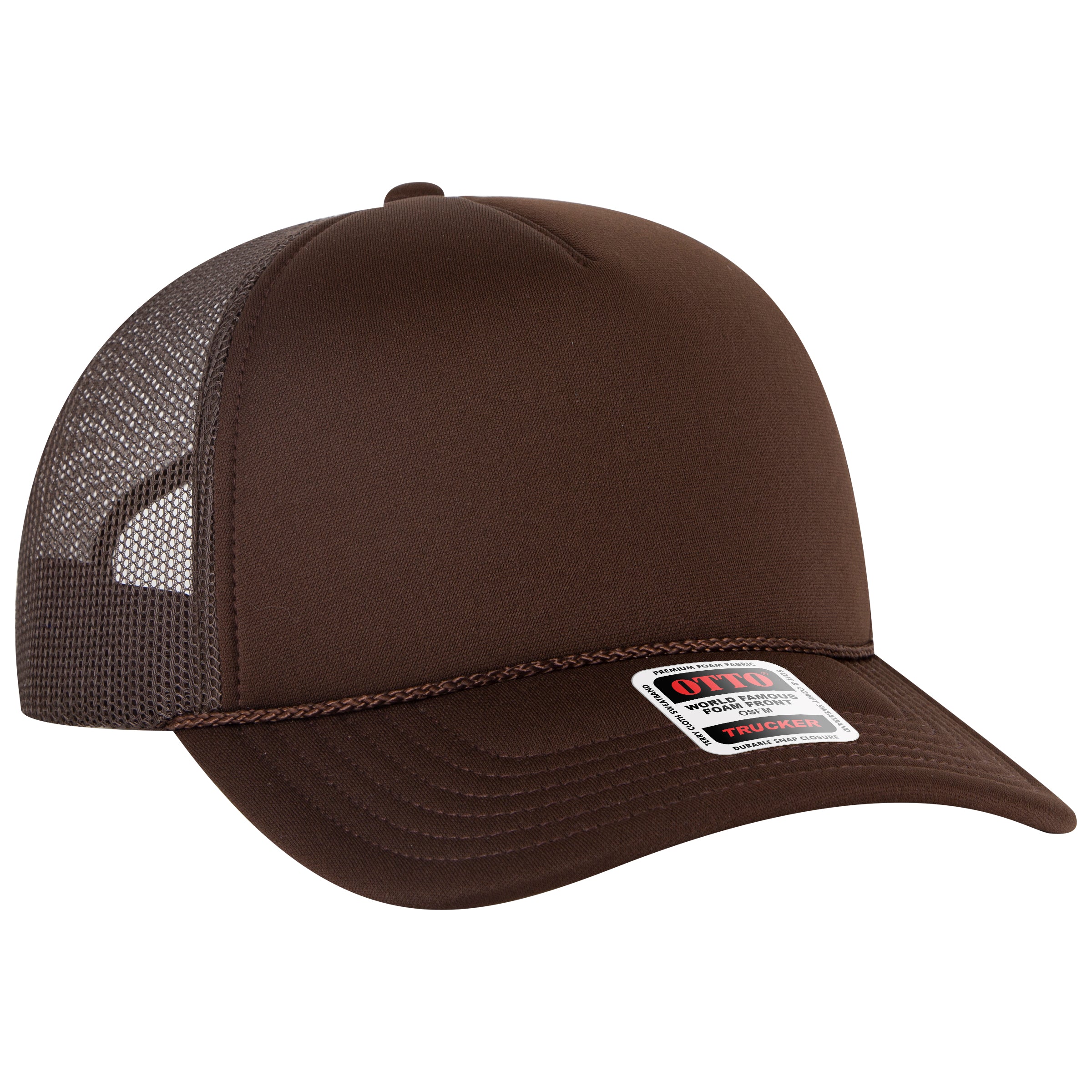 39102-1 OTTO CAP 5 Panel Low Profile Mesh Back Trucker Hat 39102-1