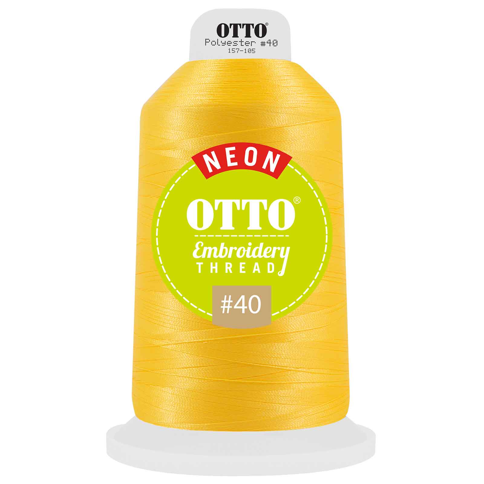 157-105 OTTO Embroidery Neon Thread #40 5,500 yd. King Cone