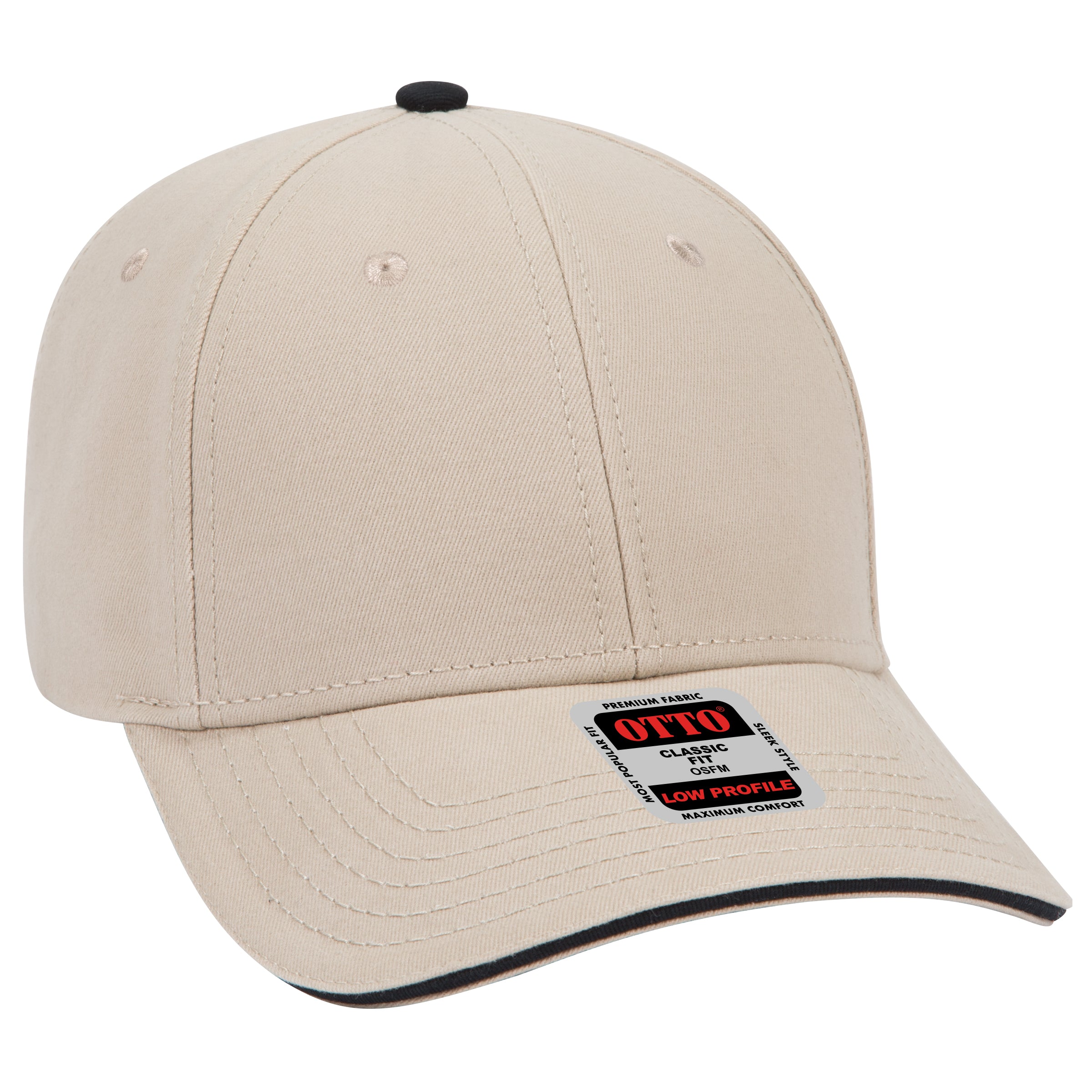 23-370 OTTO CAP 6 Panel Low Profile Baseball Cap