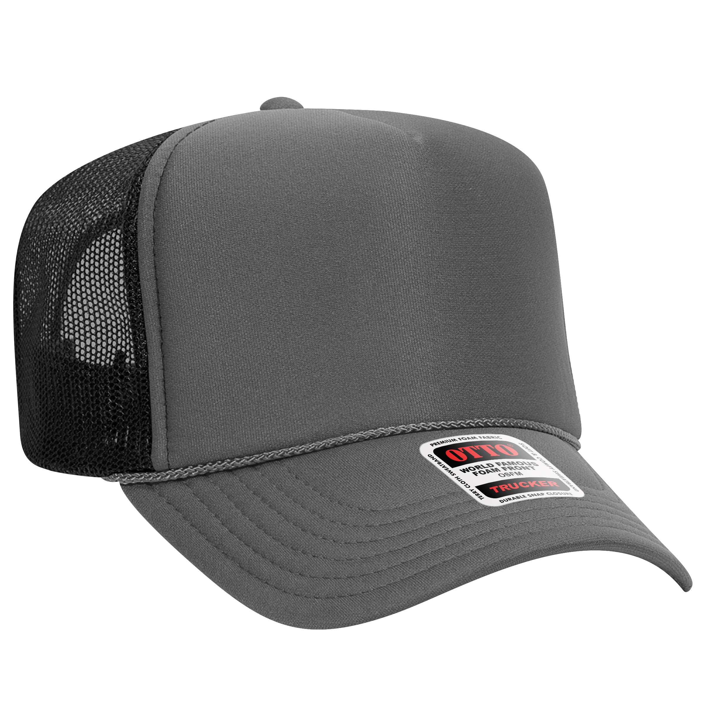 39-165 OTTO CAP 5 Panel High Crown Mesh Back Trucker Hat