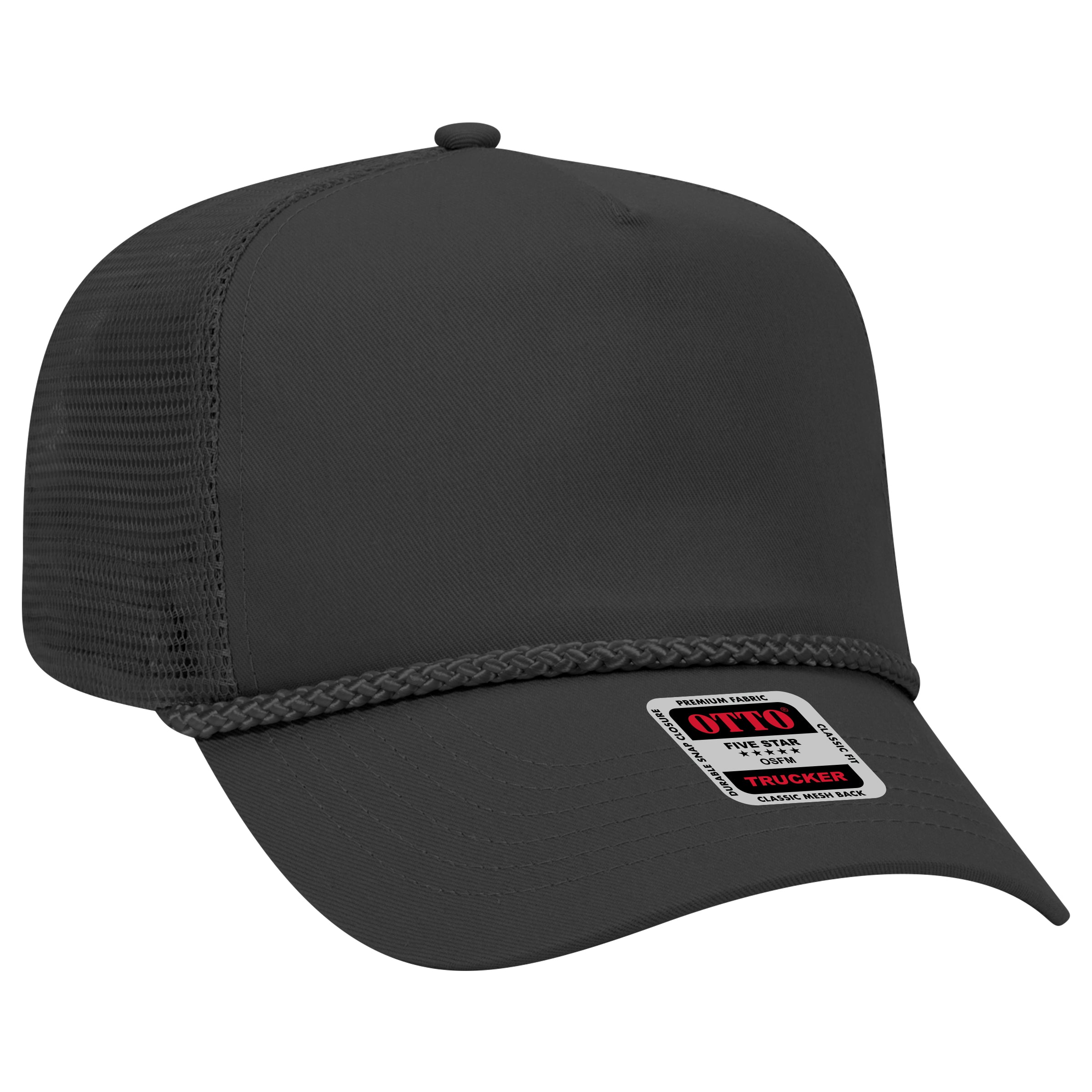 39-071 OTTO CAP 5 Panel Mid Profile Mesh Back Trucker Hat